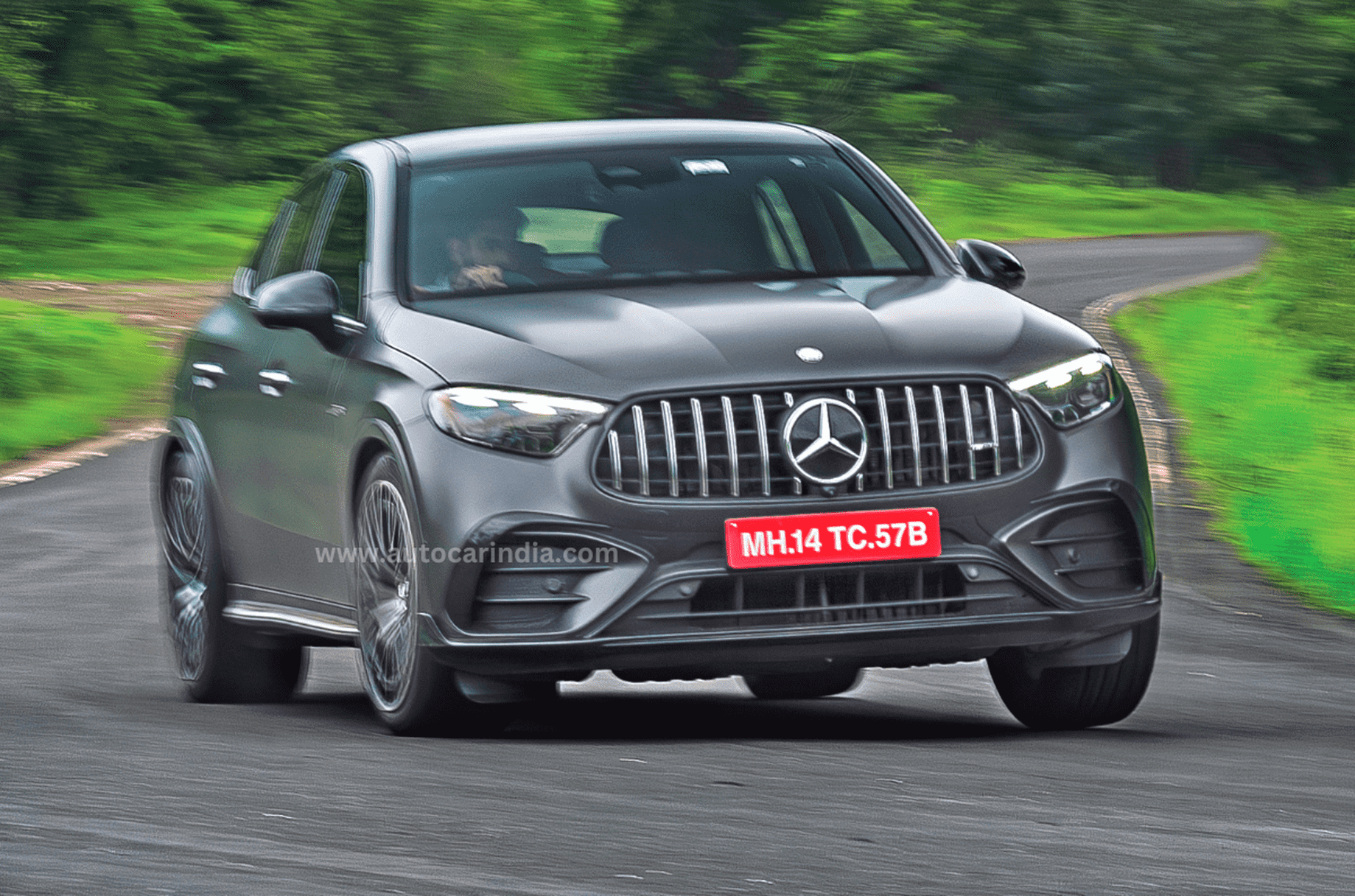 Mercedes AMG GLC 43 Coupe front quarter 