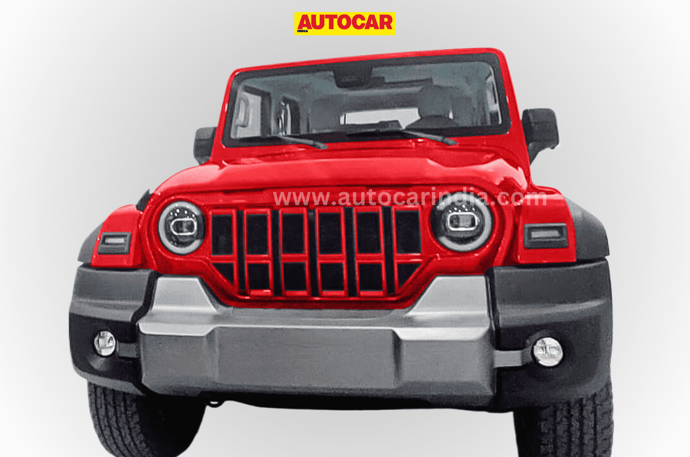 Mahindra Thar Roxx red engine