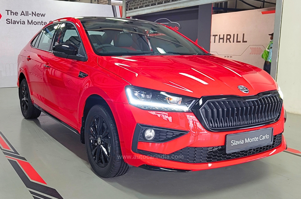 Skoda Slavia black, Monte Carlo price, Sportline launched, features ...