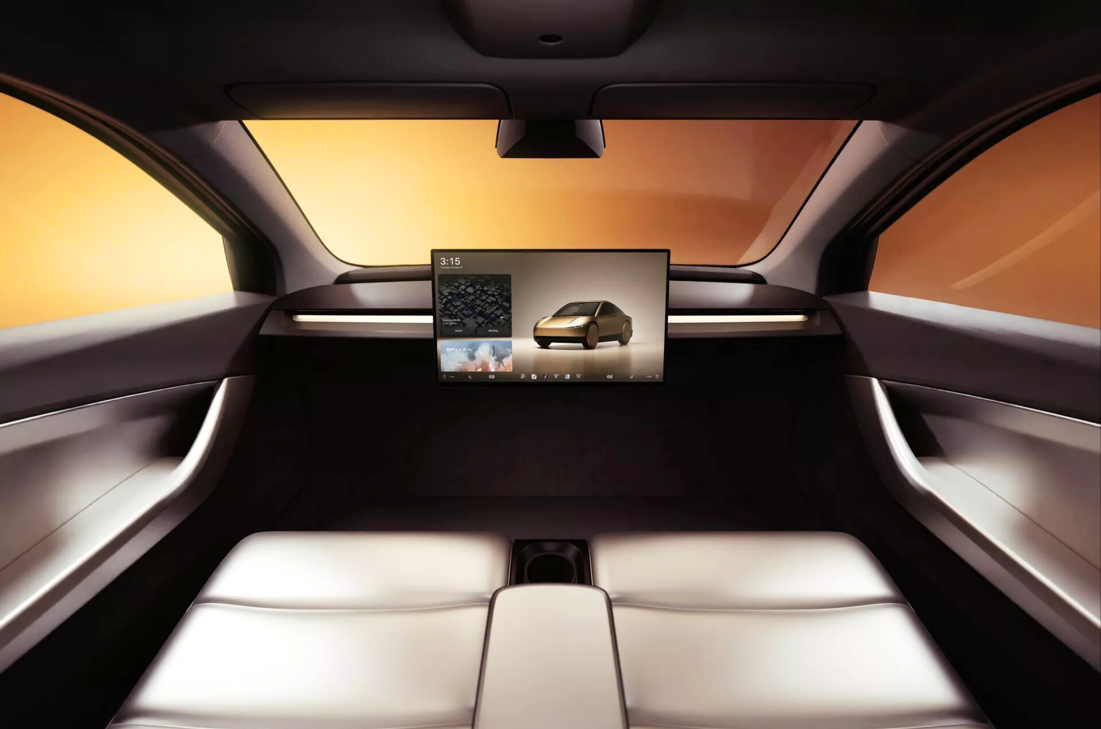 Tesla Cybercab interior Tesla Cybercab interior