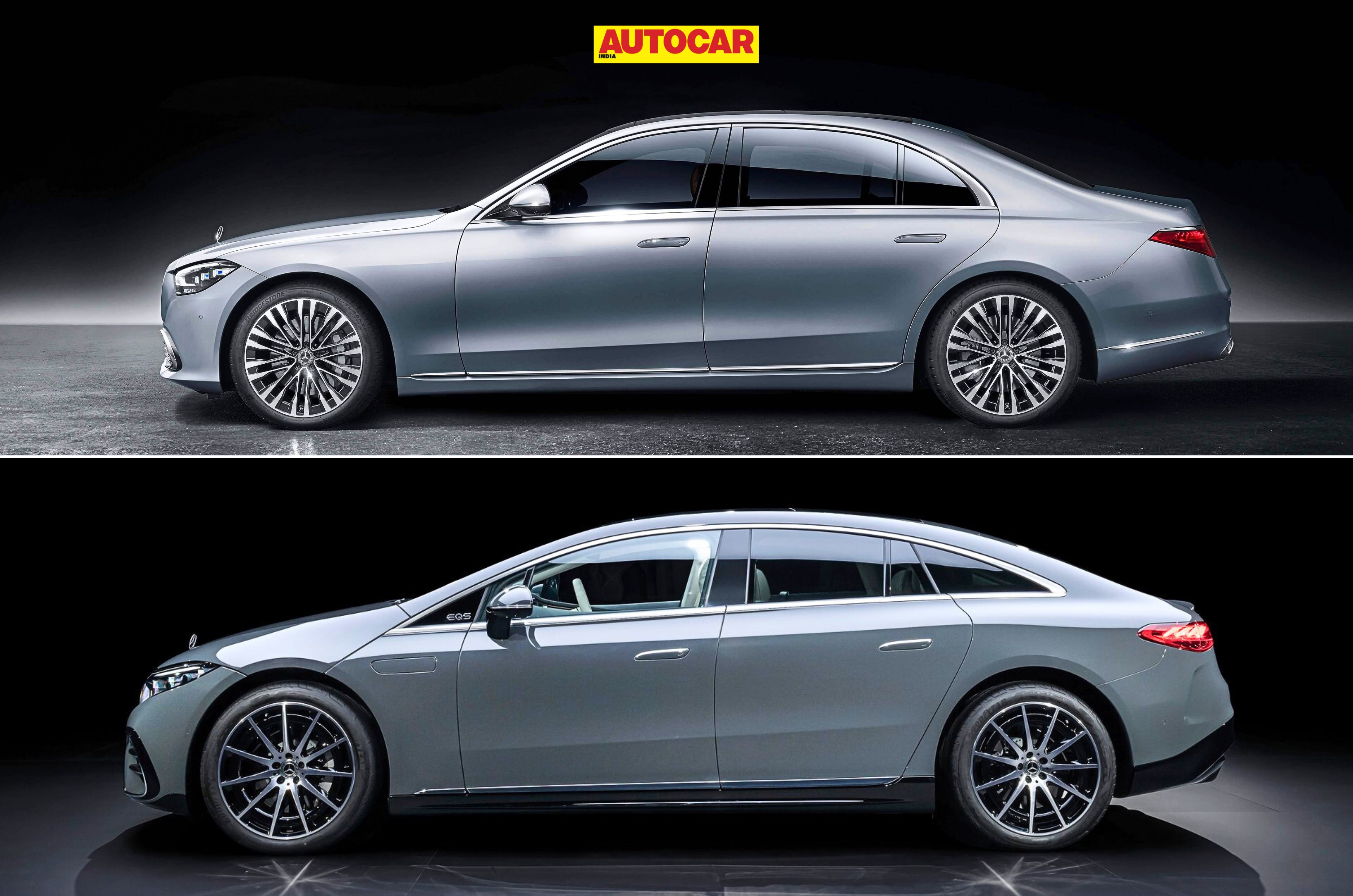 Mercedes S-Class (above) to get new gen in 2028; EQS sedan (below) used for representation only. 