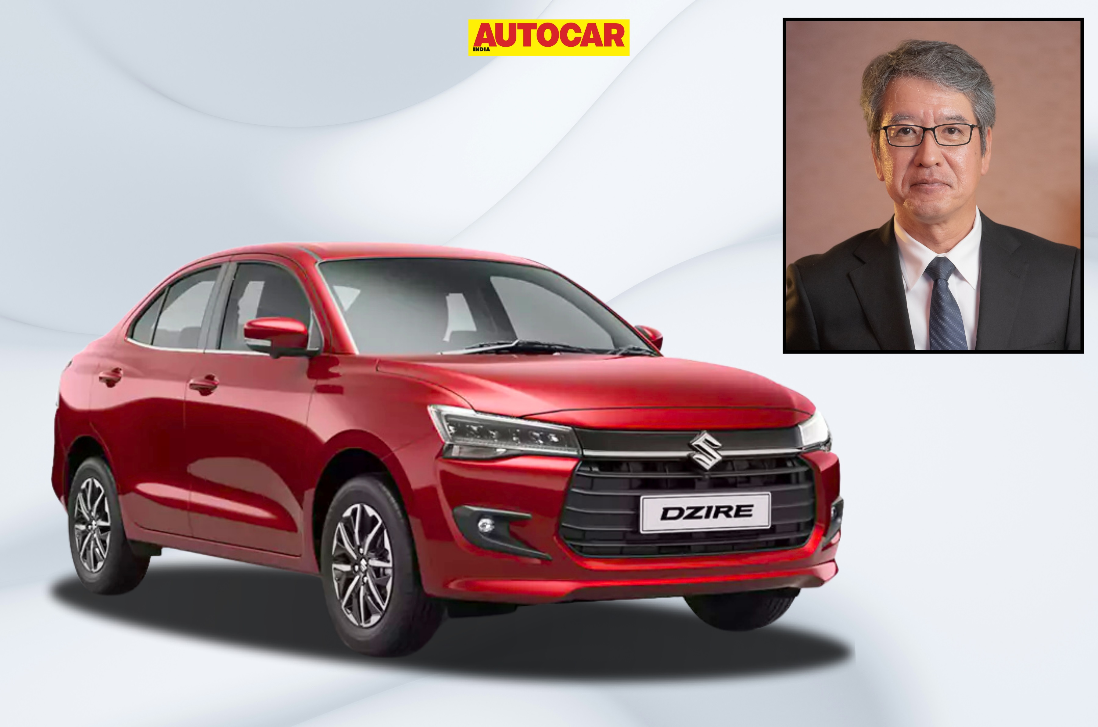 Maruti Suzuki Dzire with CEO and MD Hisashi Takeuchi 