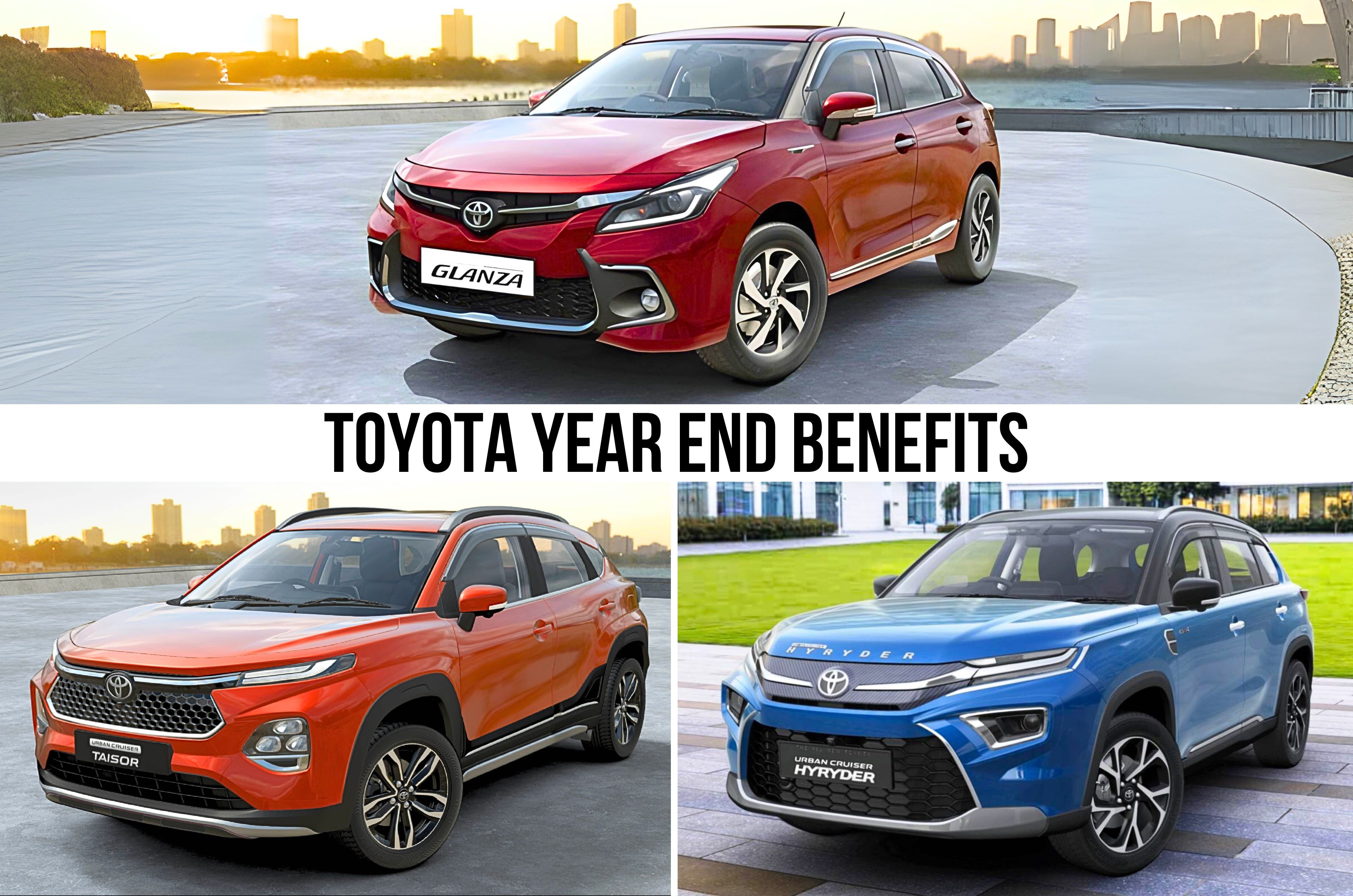 Toyota Glanza, Taisor and Hyryder get over Rs 1 lakh year end benefits