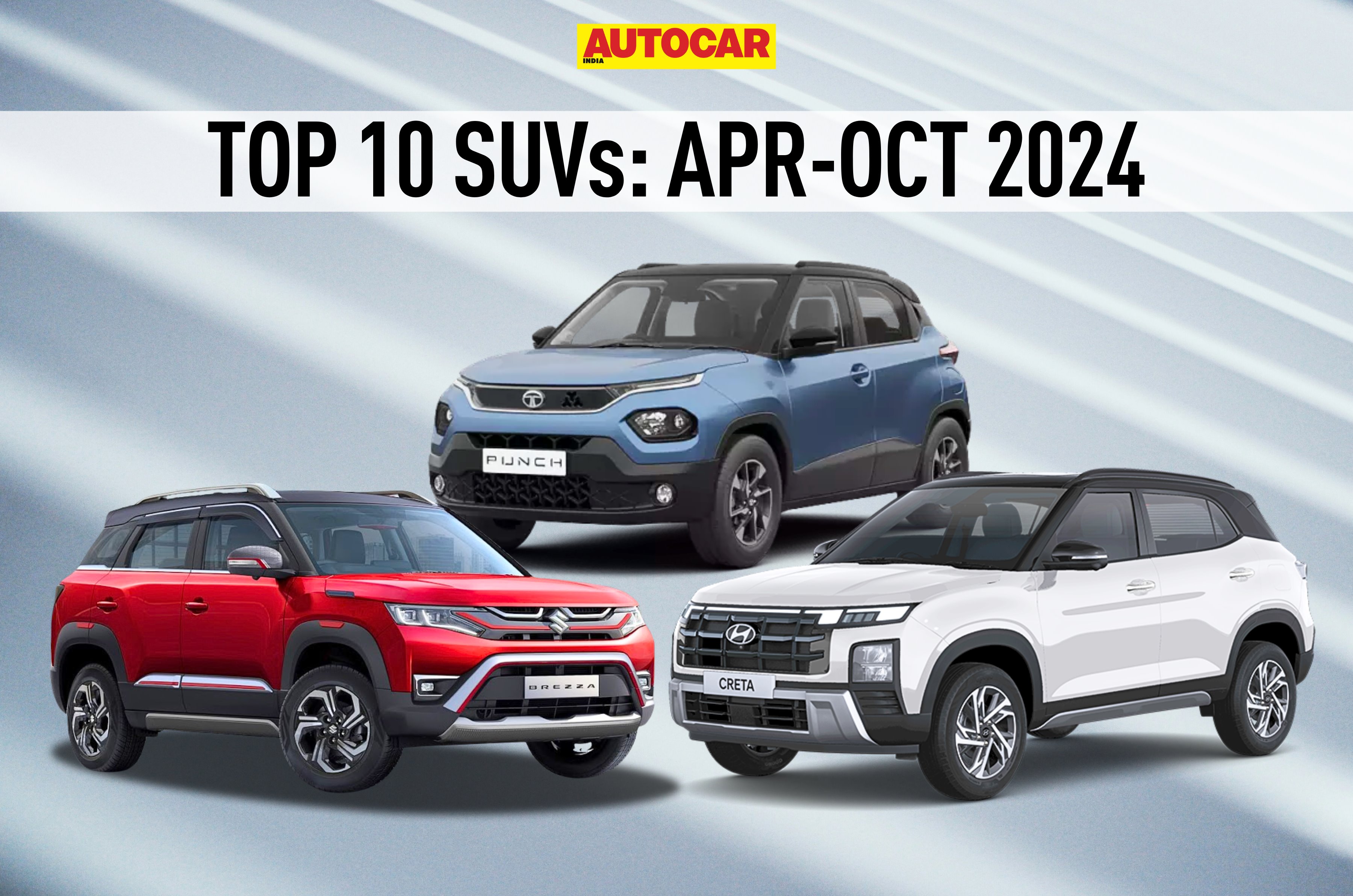 Best selling SUVs in April-October 2024