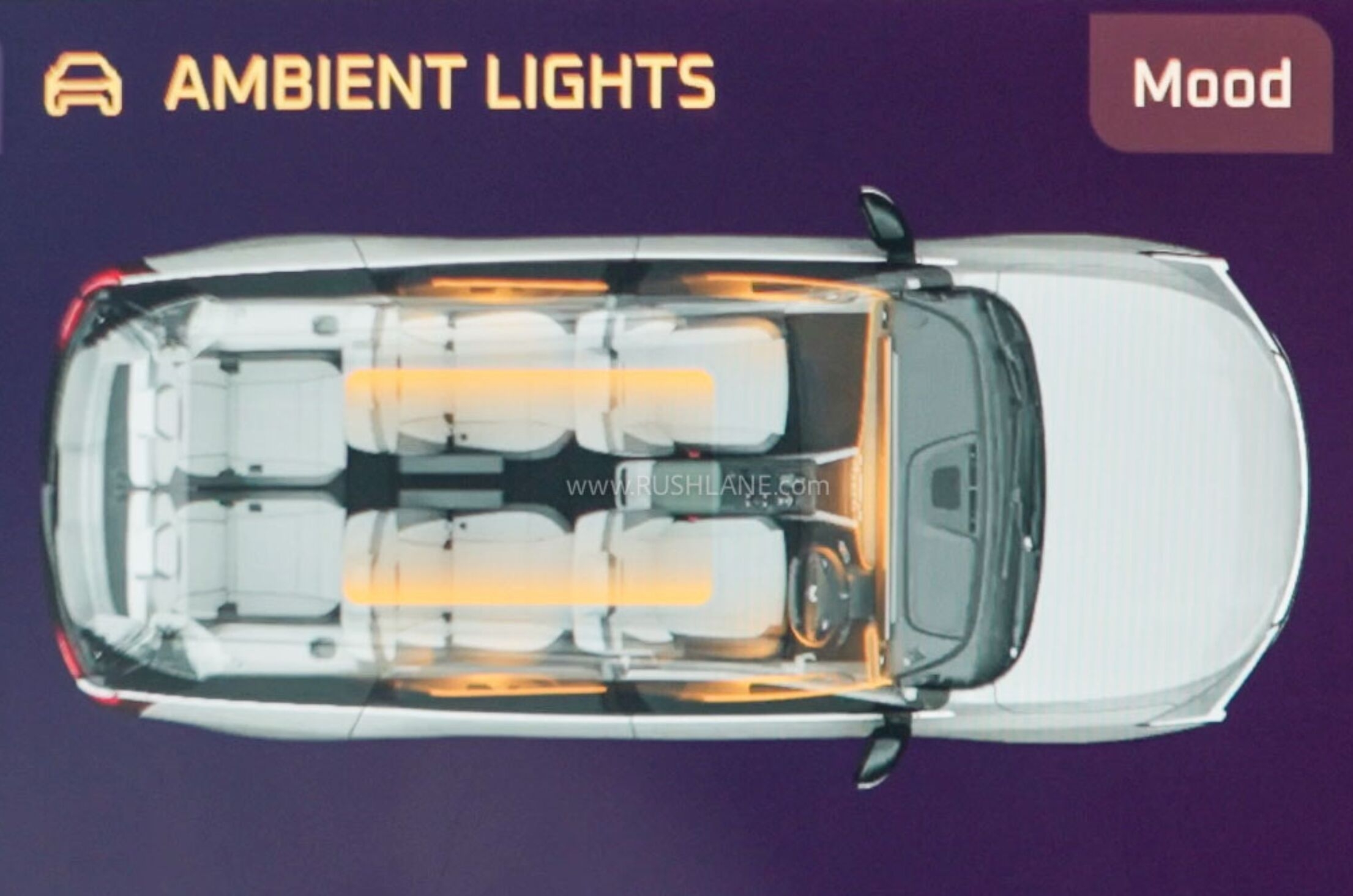 Mahindra XEV 7e ambient light, seven seat