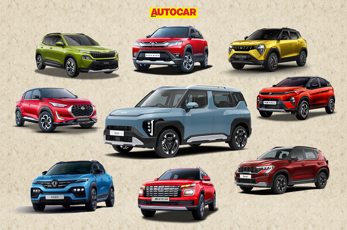 Kia Syros vs compact SUV rivals Kia Syros vs Skoda Kylaq vs Kia Sonet vs Tata Nexon vs Mahindra XUV 3XO and more compact SUVs