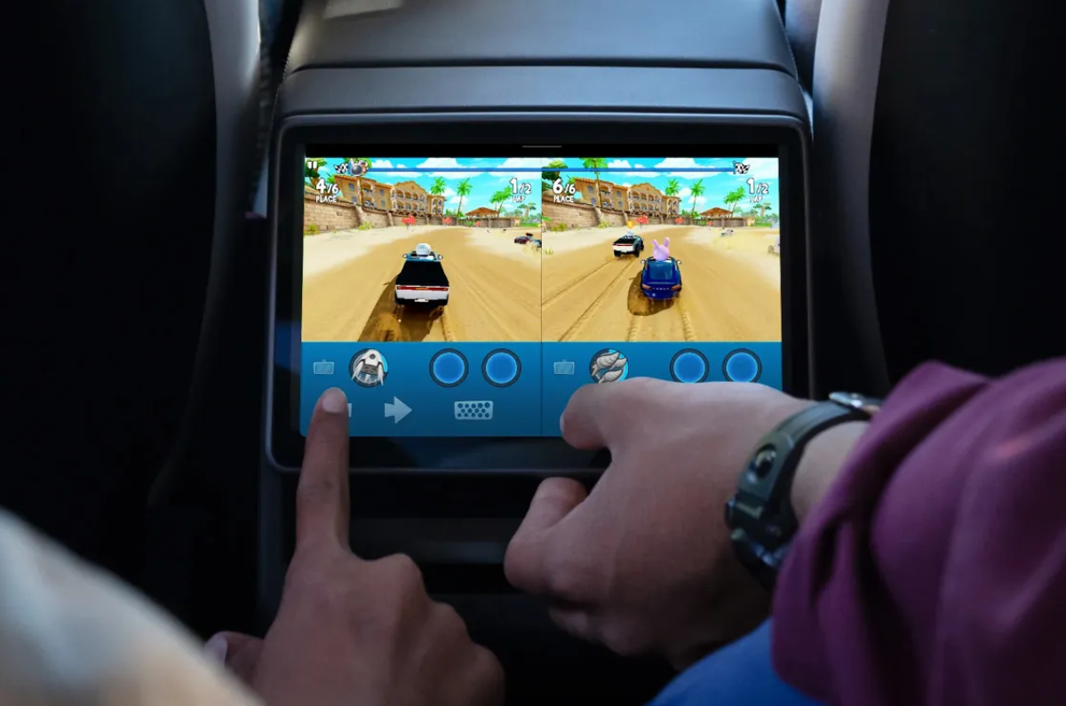 Tesla Model Y rear touchscreen