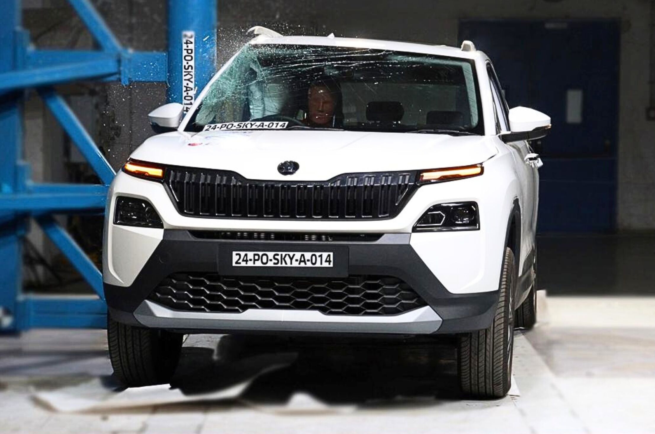 Skoda Kylaq side crash test Bharat NCAP