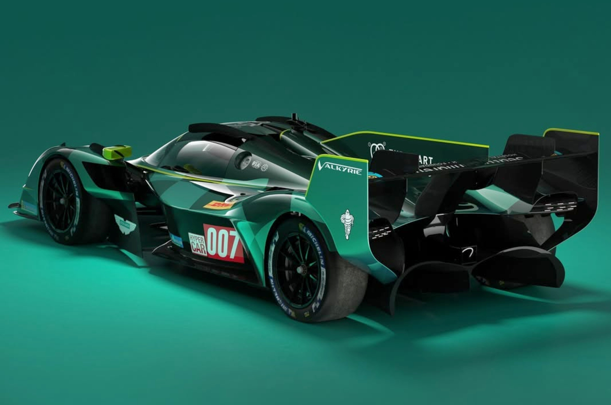 Aston Martin Valkyrie Le Mans race car rear