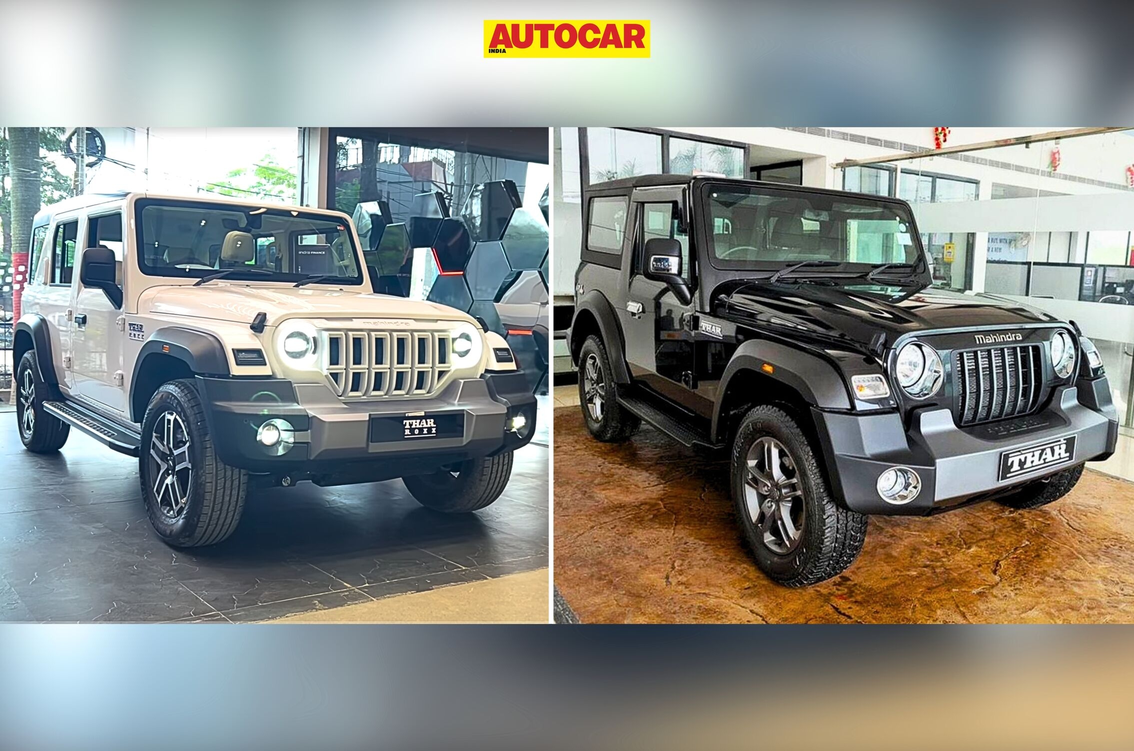 Mahindra Thar Roxx and Thar 3 door showroom Mahindra Thar Roxx and Thar 3 door showroom