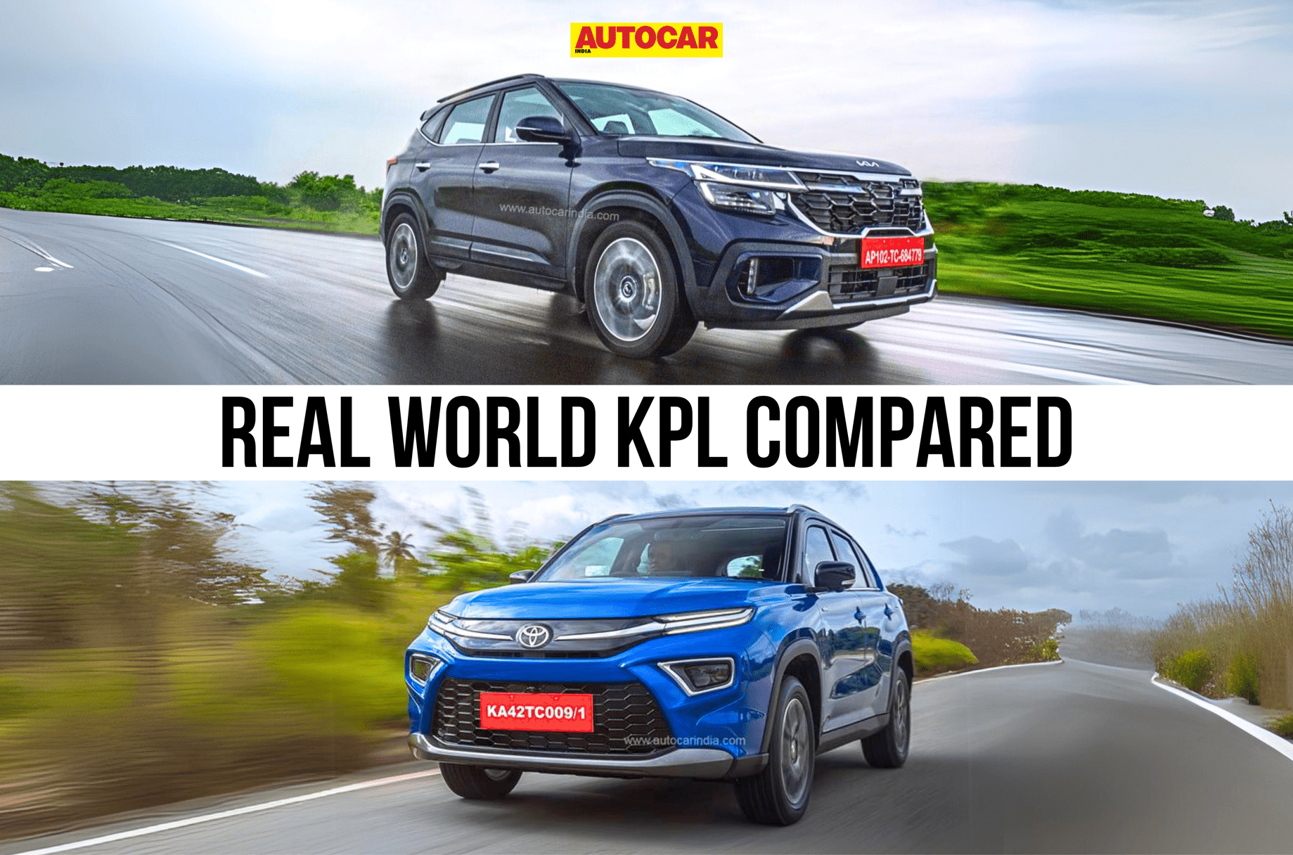 Kia Seltos diesel AT vs Toyota Hyryder Hybrid mileage in real world compared Kia Seltos diesel AT vs Toyota Hyryder Hybrid mileage in real world compared