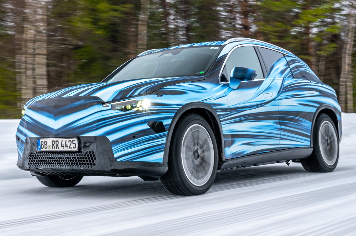 Mercedes GLC EV front winter testing
