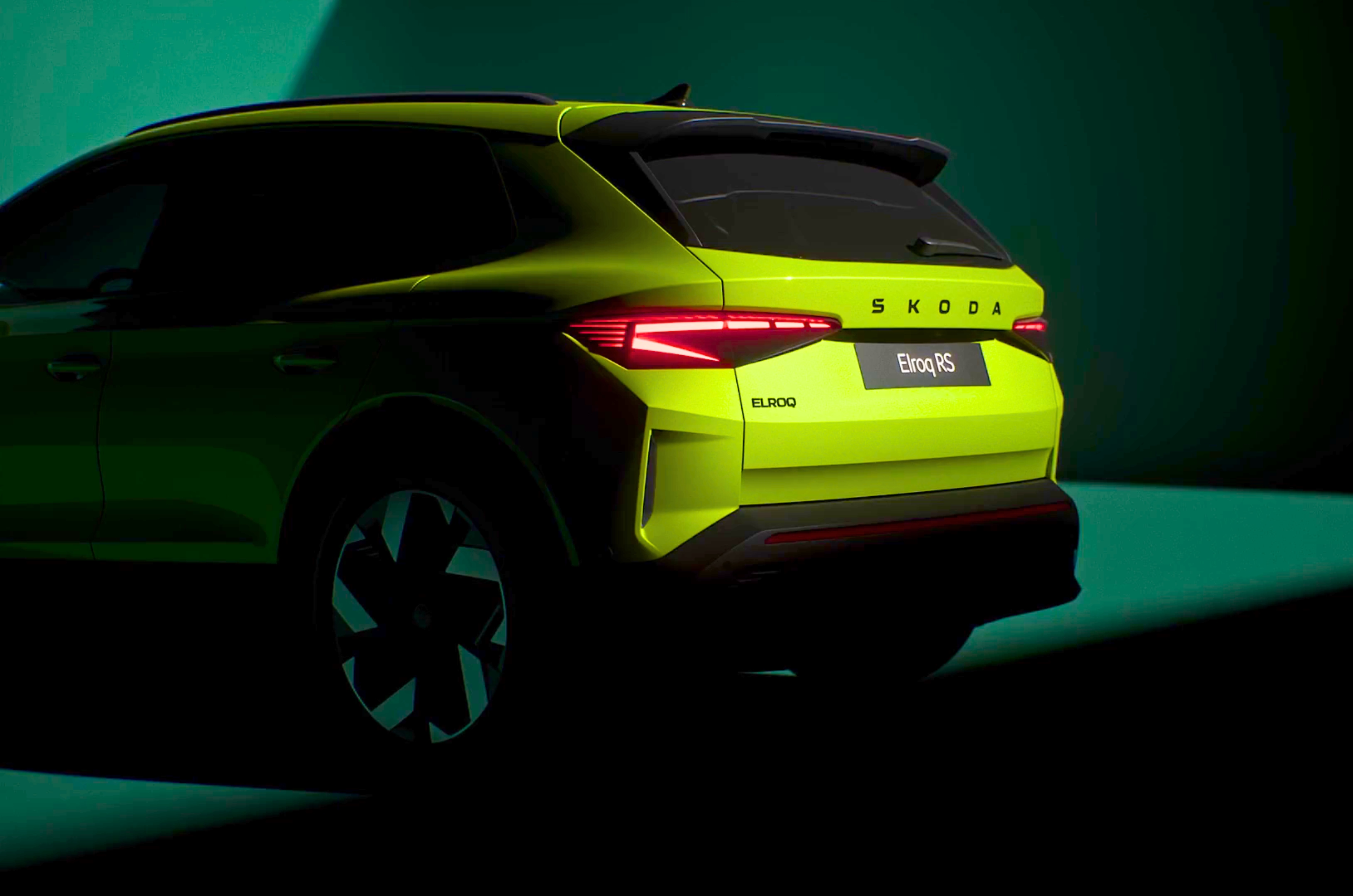 Skoda Elroq RS rear profile Skoda Elroq RS rear profile