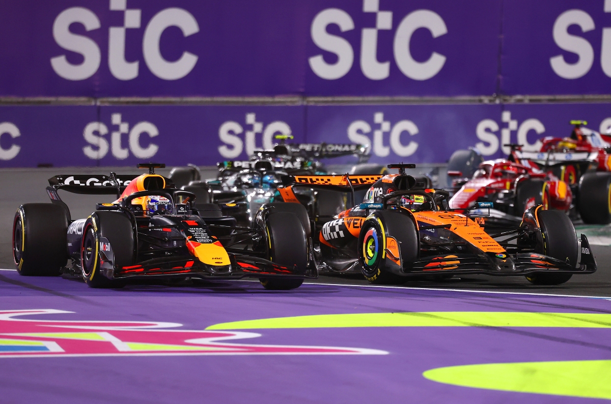 Oscar Piastri, Max Verstappen at 2025 F1 Saudi Arabian GP