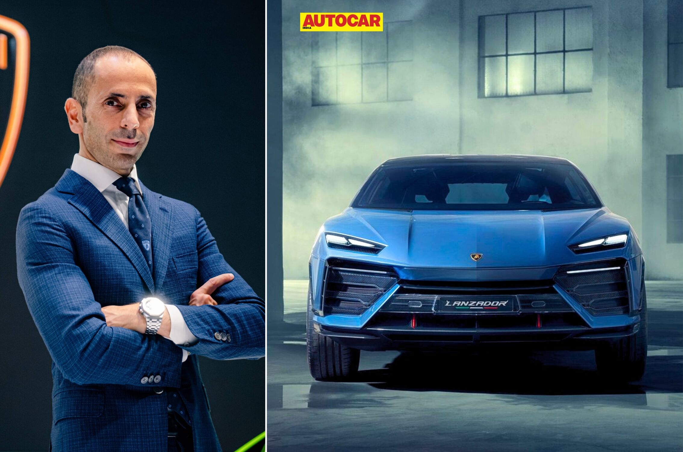 2023 Lamborghini Lanzador concept and Francesco Scardaoni, APAC Director, Lamborghini