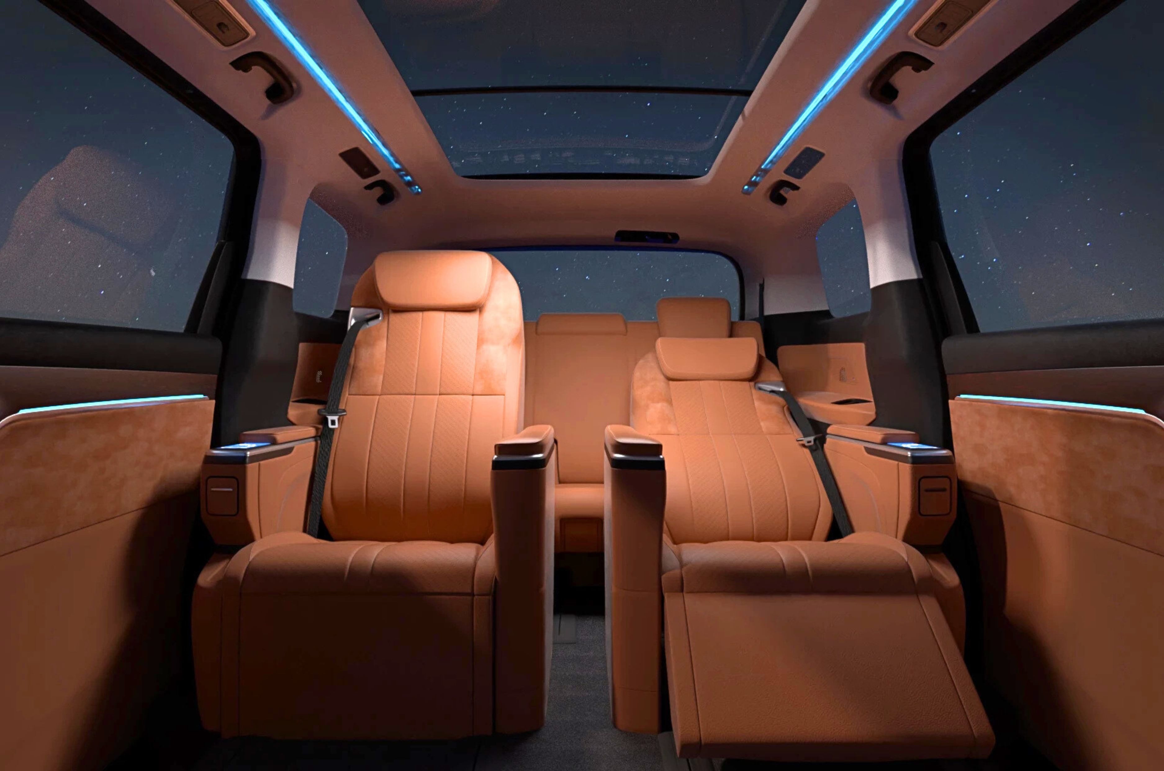 mg m9 electric mpv seats