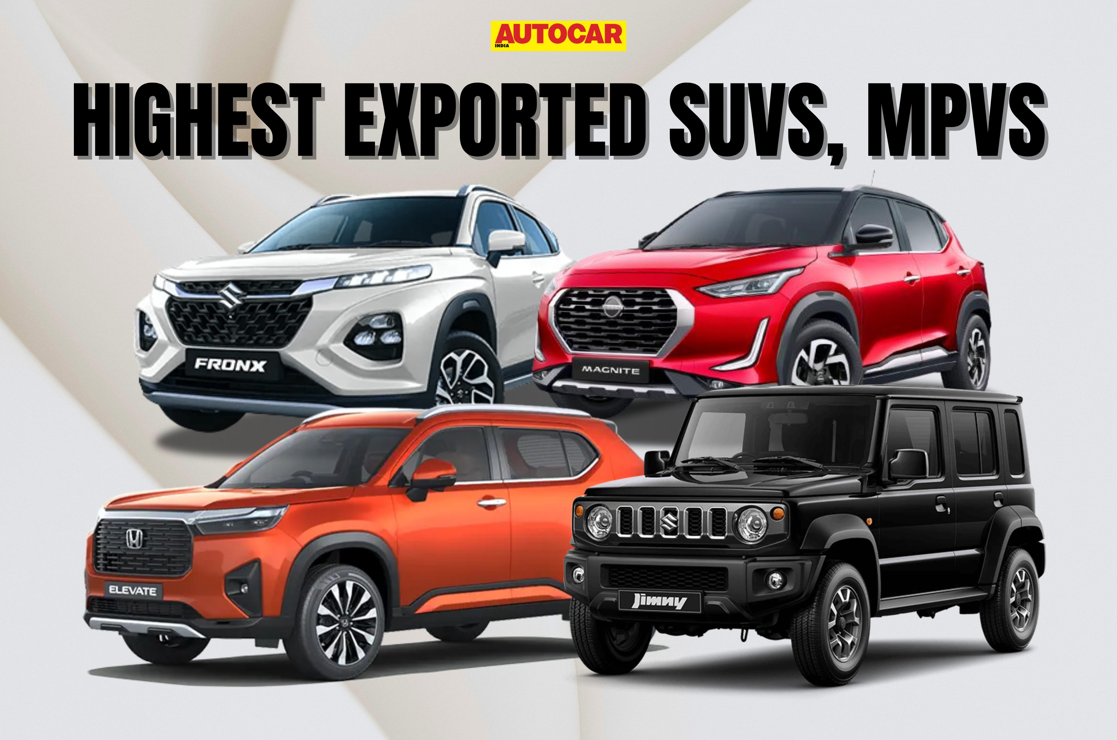 Highest SUV exports in FY2025 Highest SUV exports in FY2025