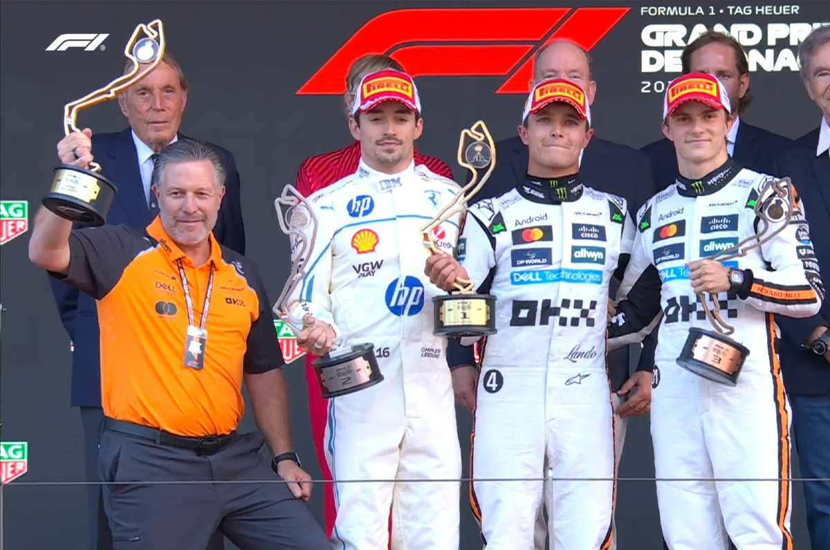 2025 F1 Monaco GP podium