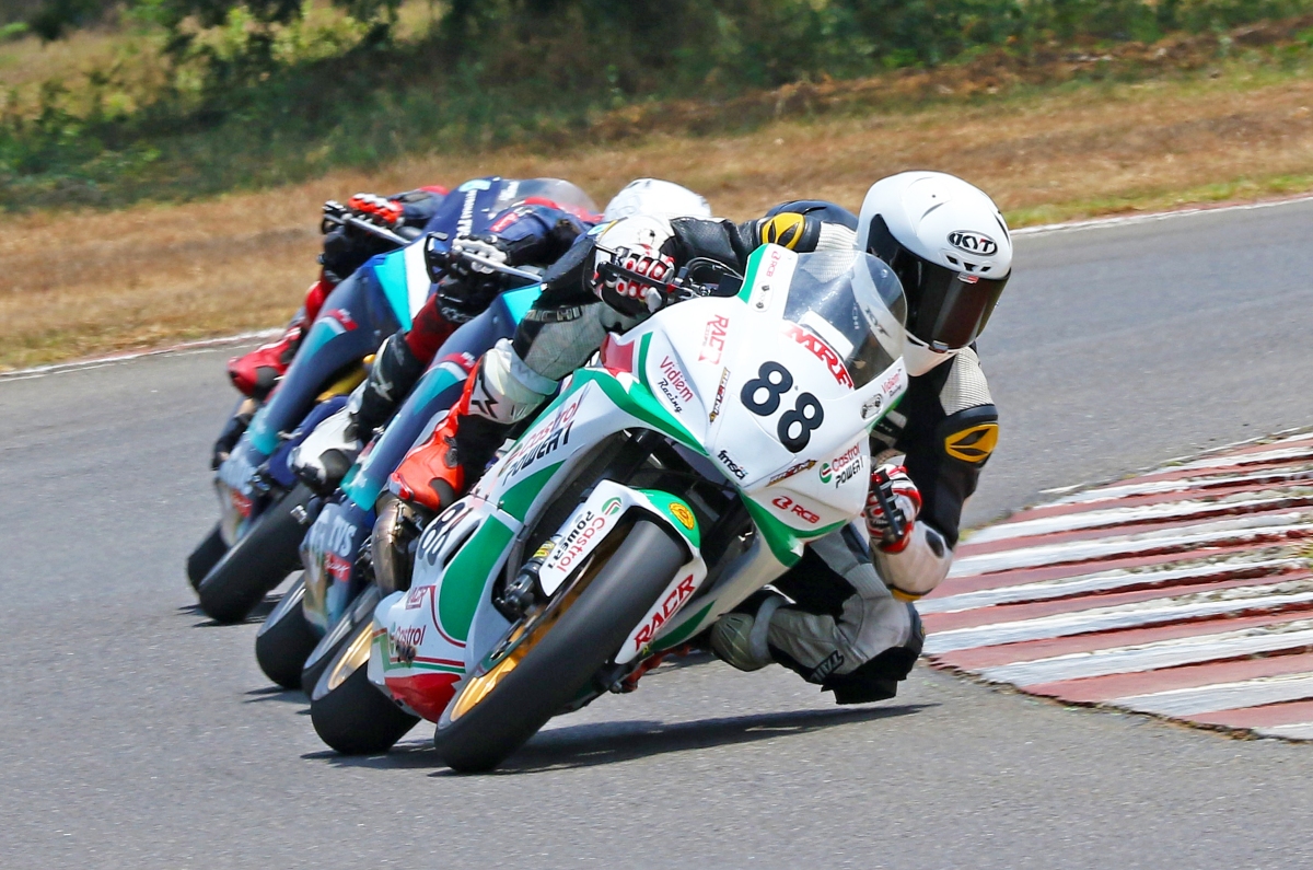 INMRC Pro-Stock 301-400cc race winner Rahil Pillarisetty