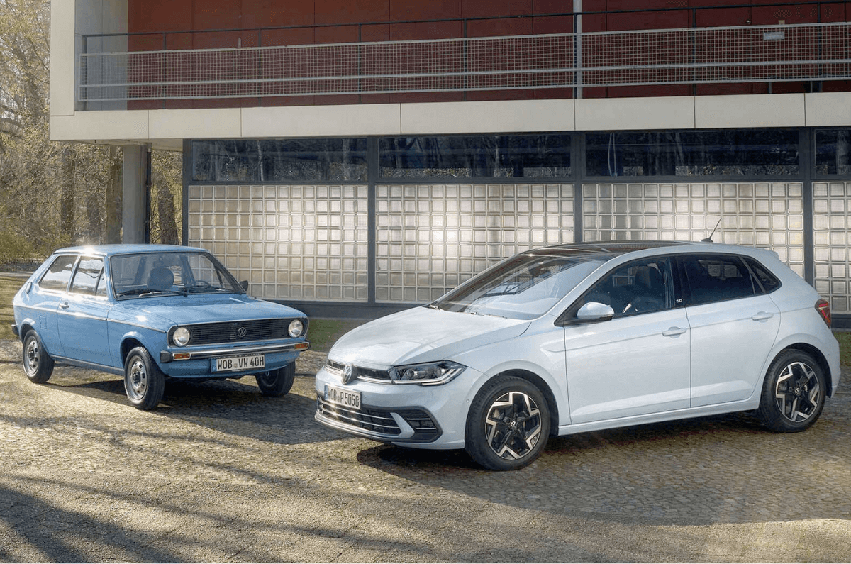 Volkswagen Polo new and old exterior shot