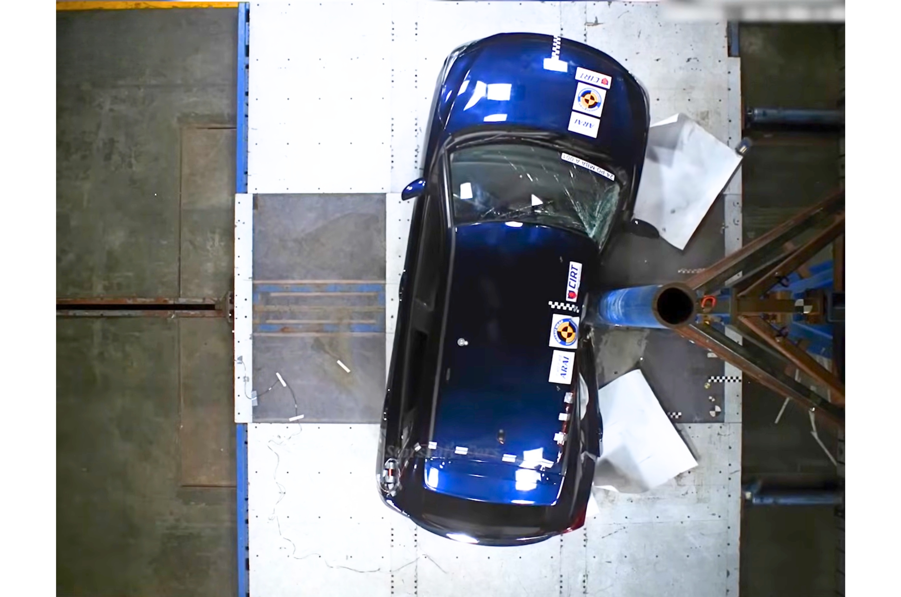 Maruti Baleno BNCAP top side crash image