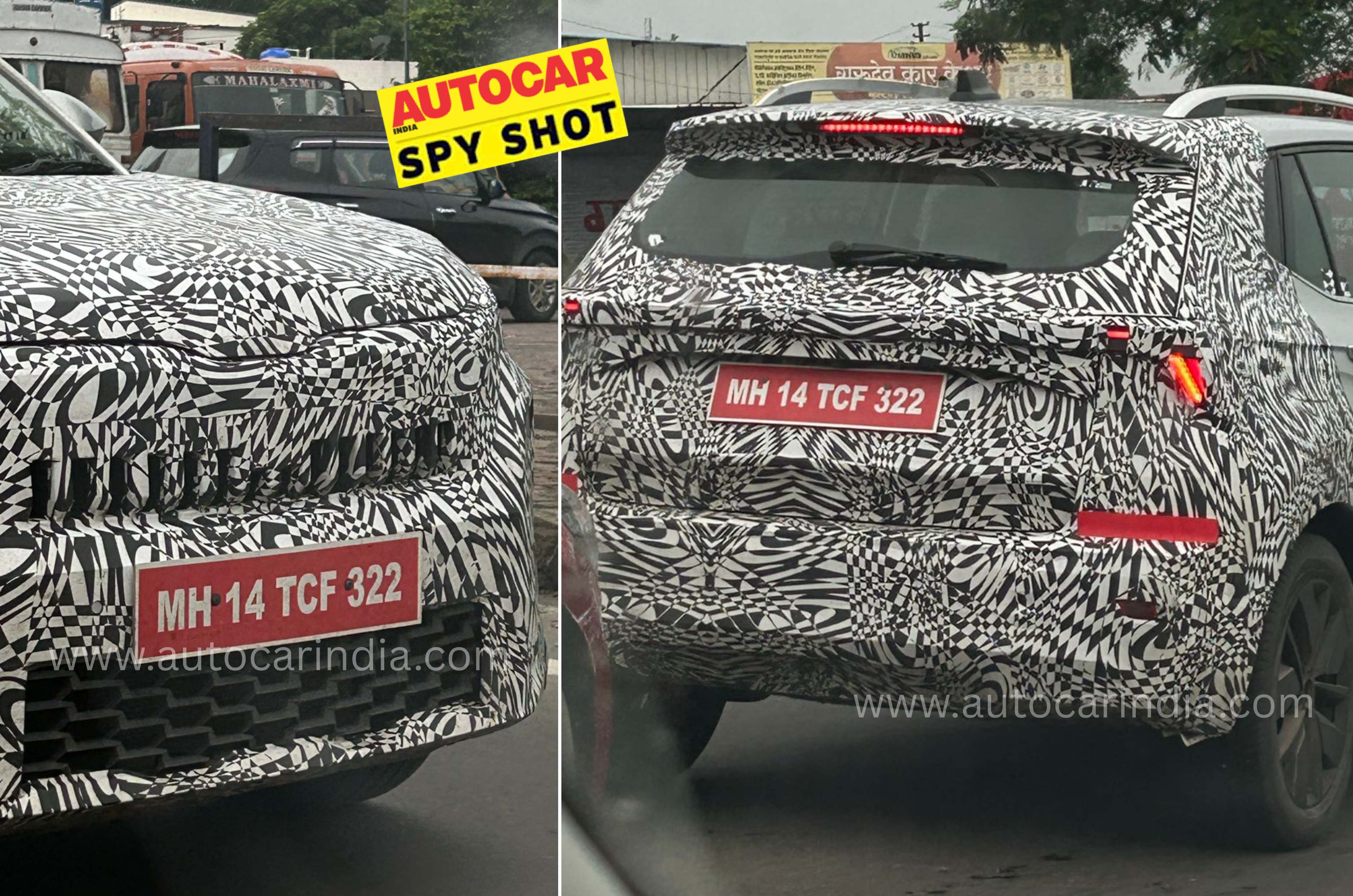 skoda kushaq facelift india testing spy shot details