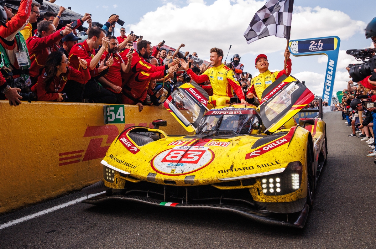 2025 Le Mans winners Robert Kubica, Yifei Yei and Philip Hanson