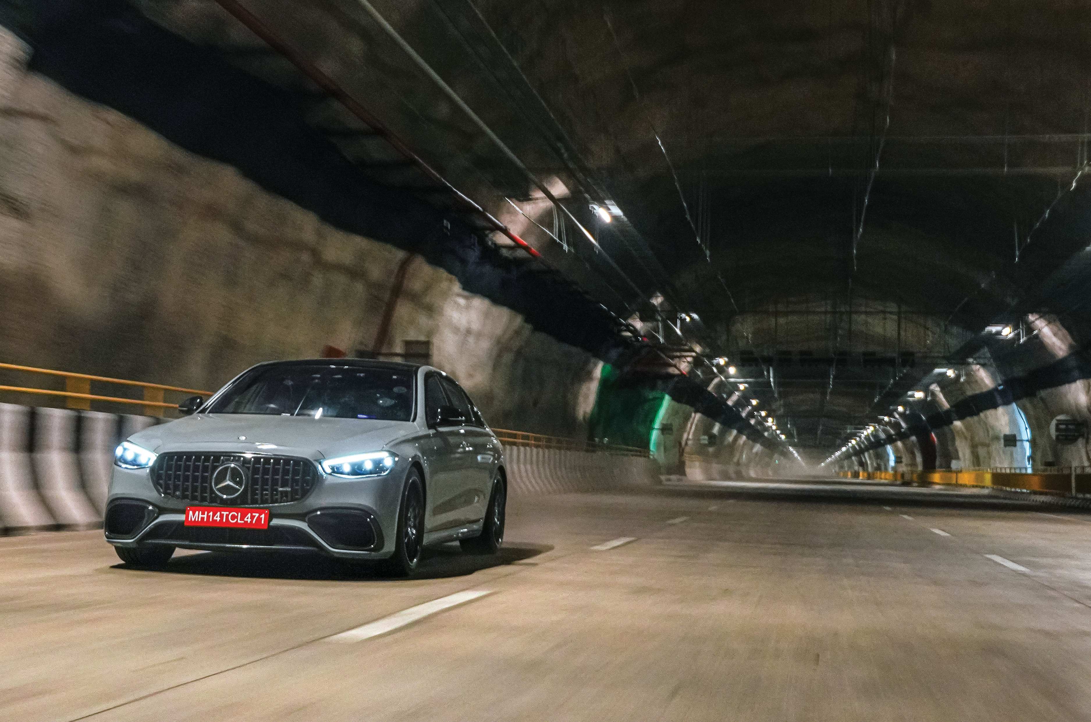 mercedes amg s 63 e performance igatpuri tunnel mumbai nagpur expressway