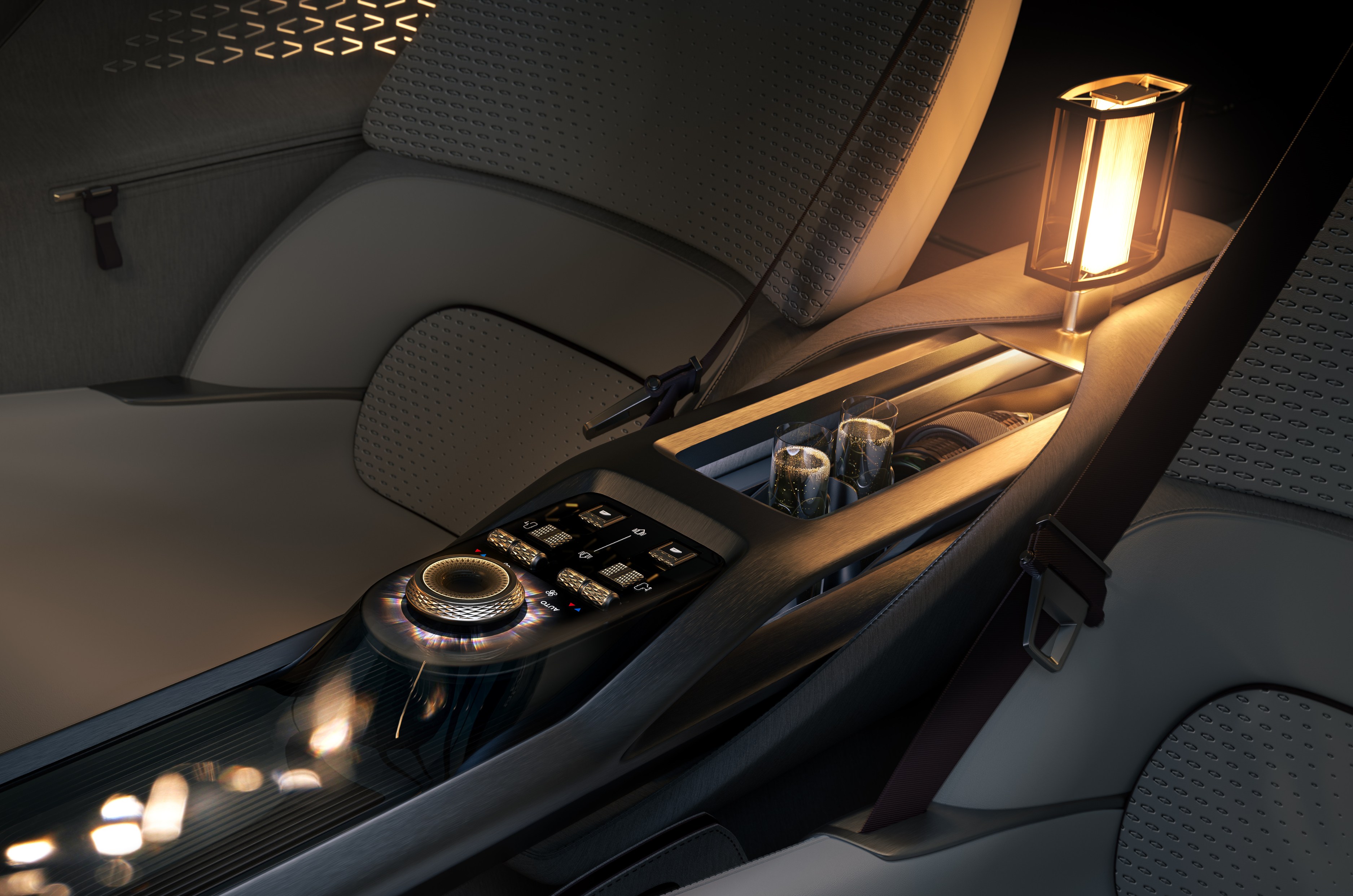 Bentley EXP 15 concept interior controls 
