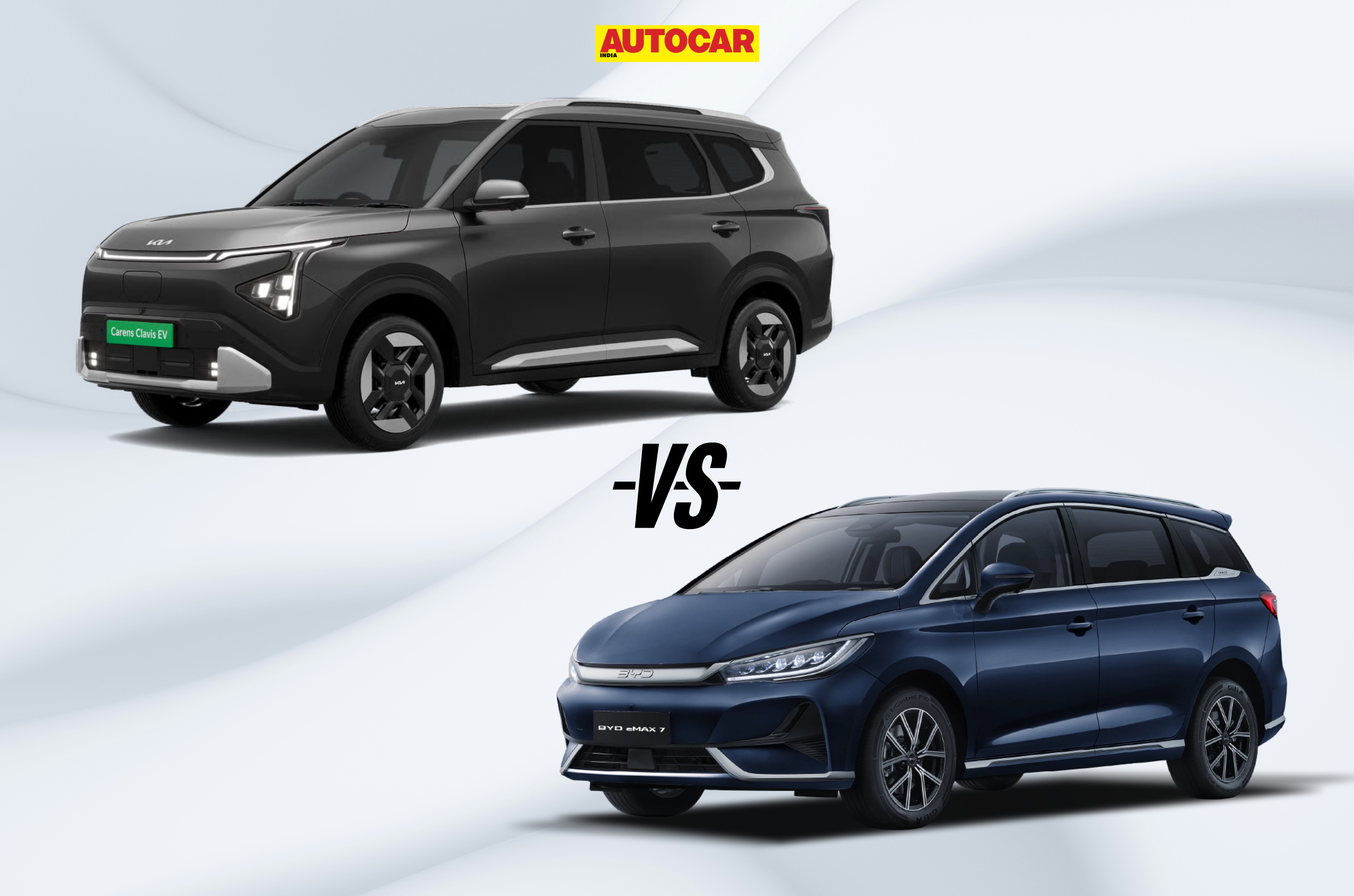 Kia Carens Clavis EV and BYD eMax 7 comparison