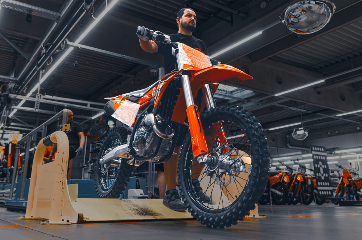 KTM restarts production at Mattighofen