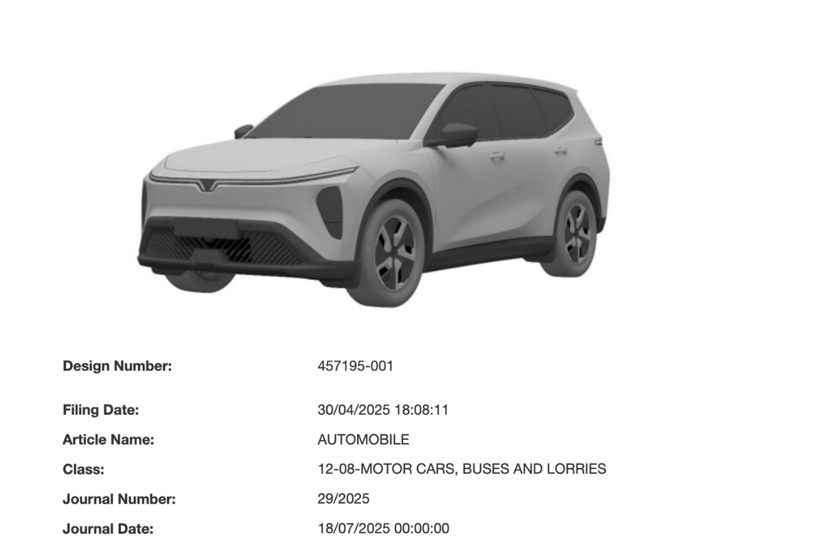 Vinfast Limo Green patent filed in India