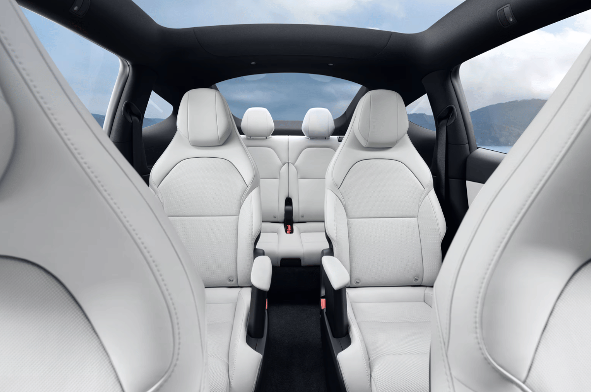 Tesla Model Y L seats in white upholstery