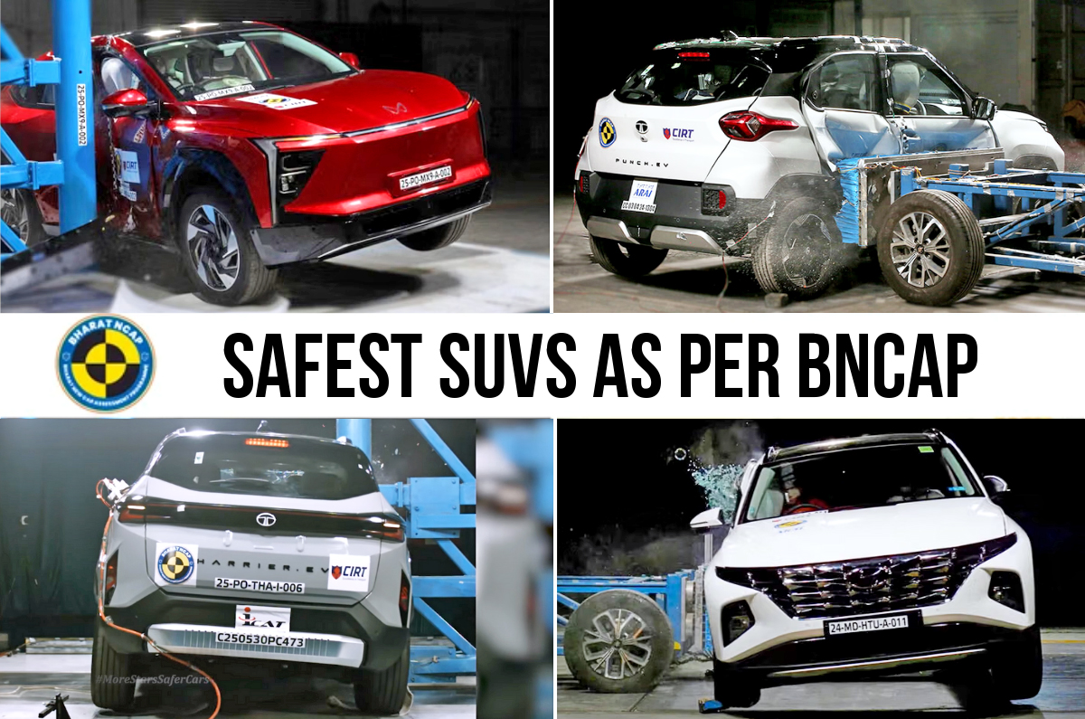 Safest SUV models as per Bharat NCAP like XEV 9e and Tata Harrier EV