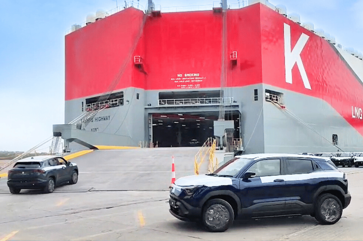 Maruti Suzuki e Vitara being exported