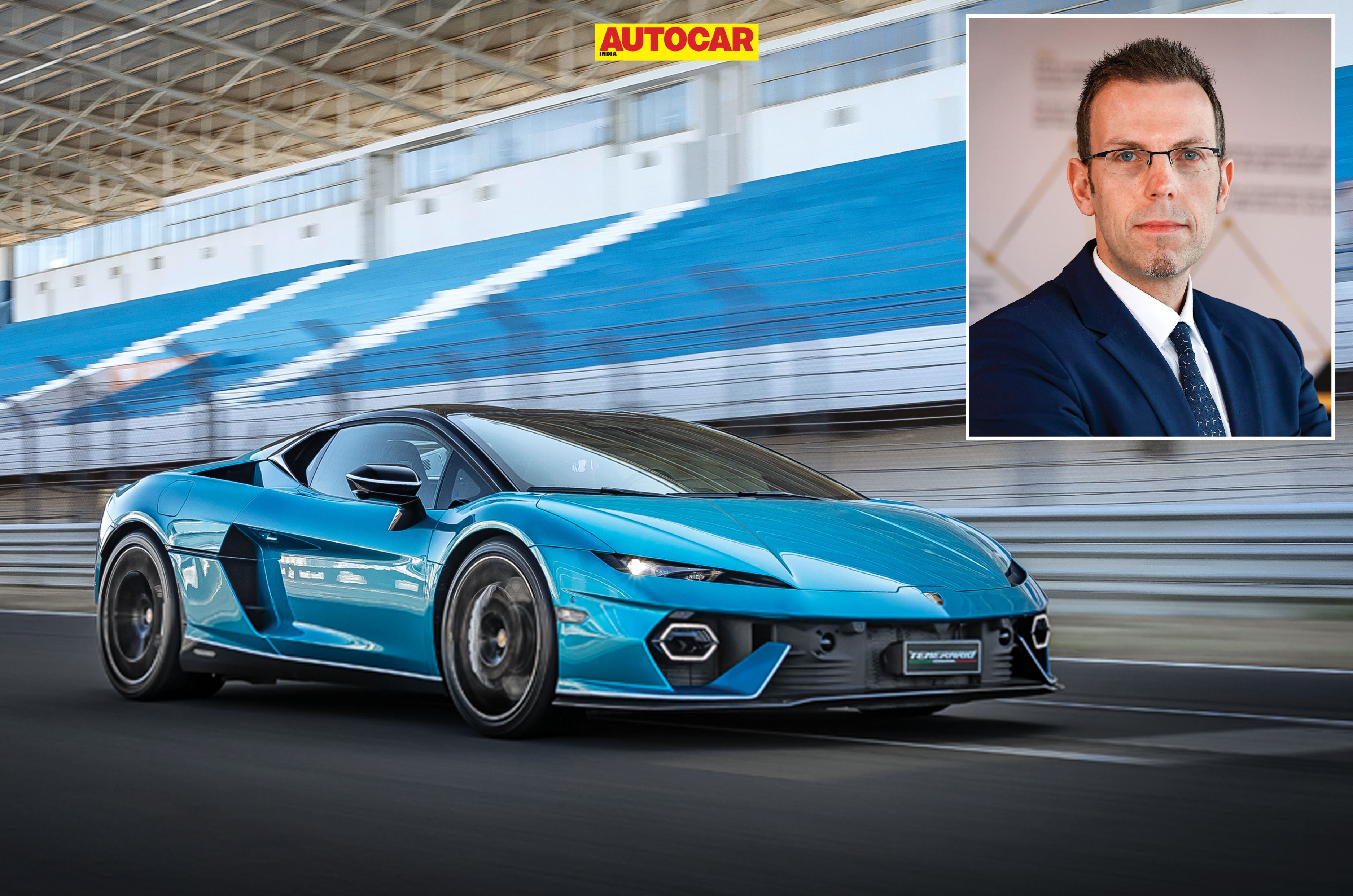 Lamborghini CTO Rouven Mohr and Temerario exterior