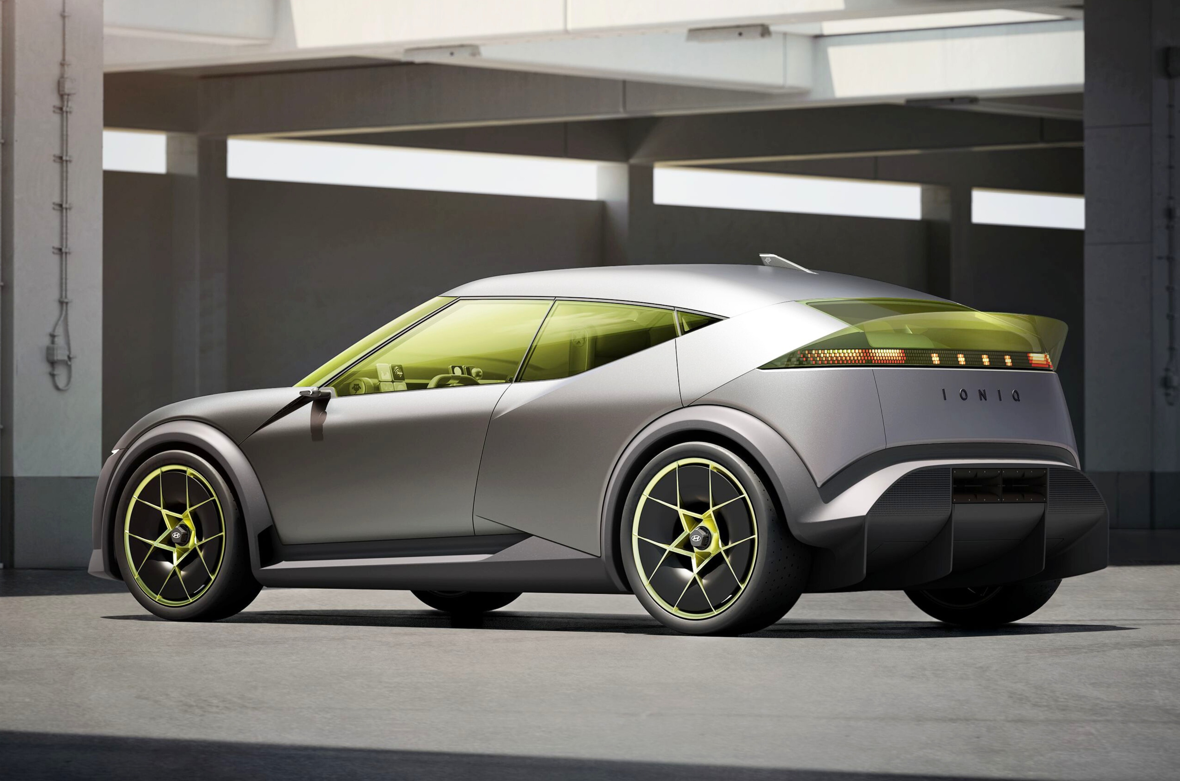 Hyundai Ioniq Three Concept rear three quarter left