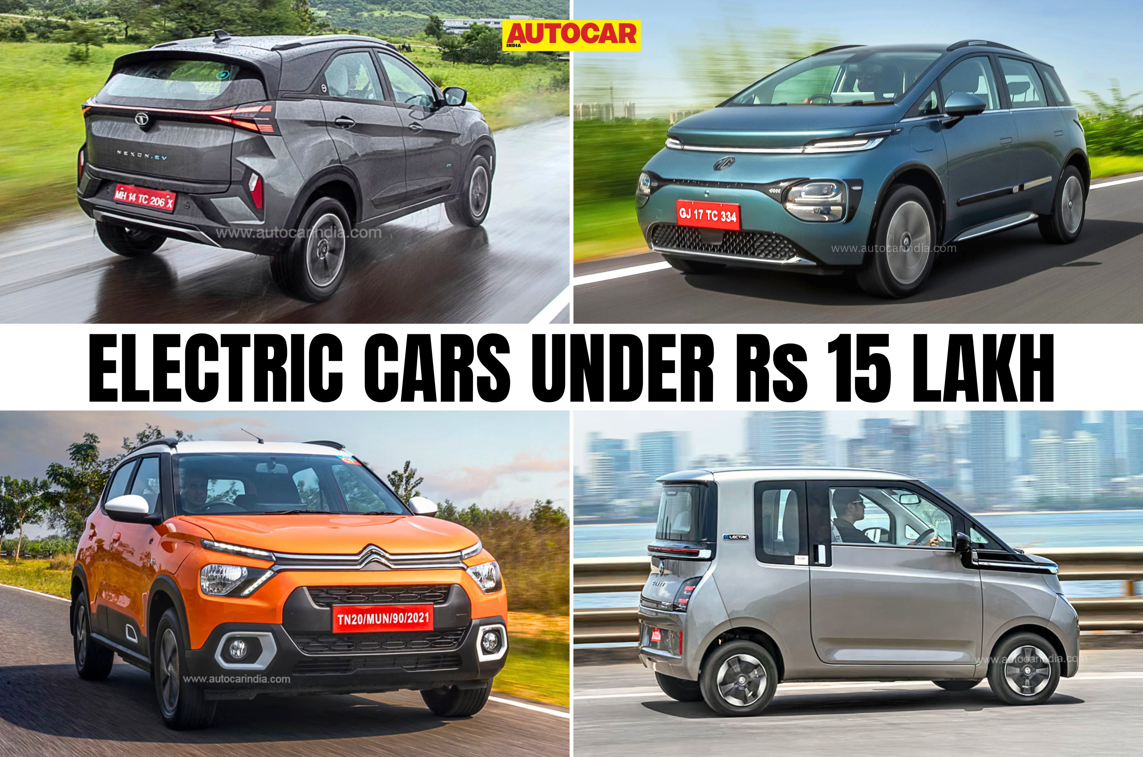 Tata Nexon EV MG Windsor EV Citroen eC3 and MG Comet EV