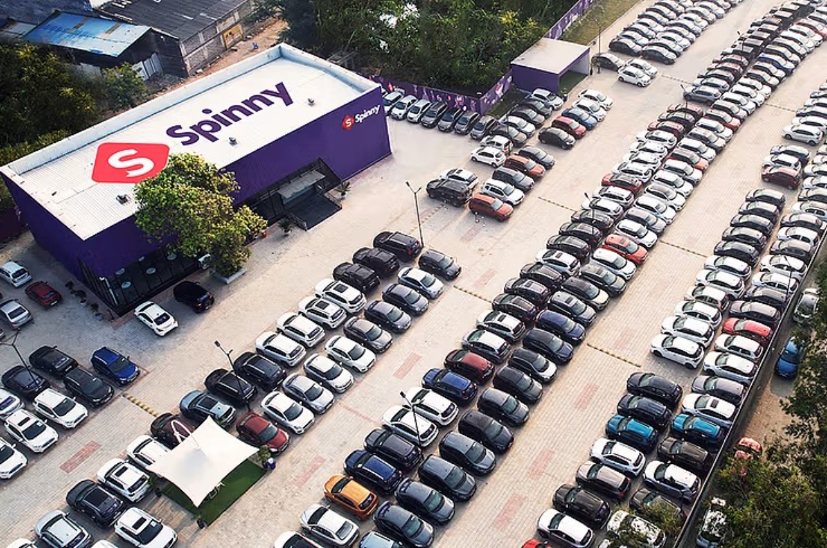 Spinny used car parking lot