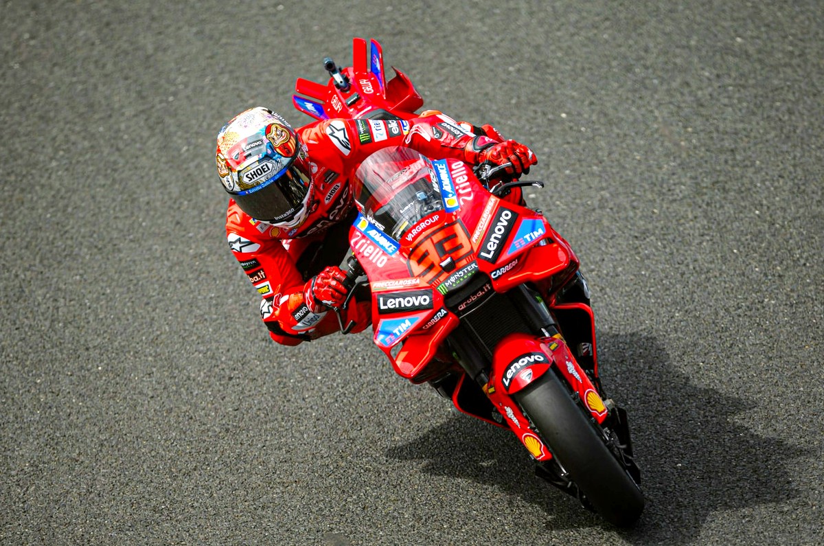 Marc Marquez riding at Japan MotoGP race