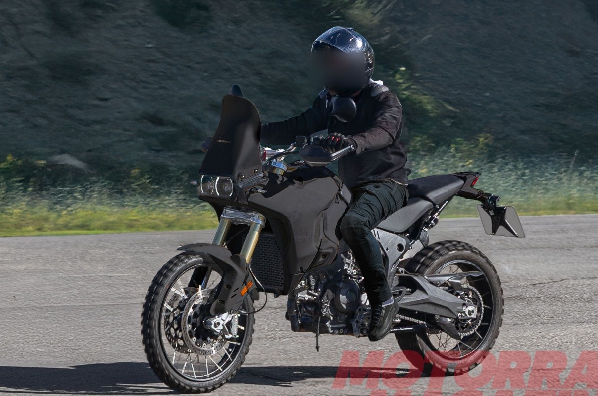 Next-gen Ducati DesertX seen testing with V2 engine