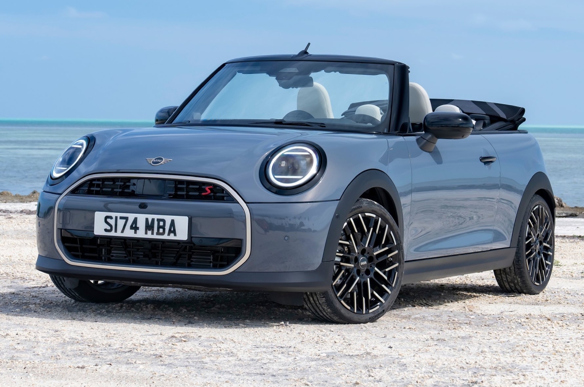 2025 Mini Convertible Cooper S front left side roof down