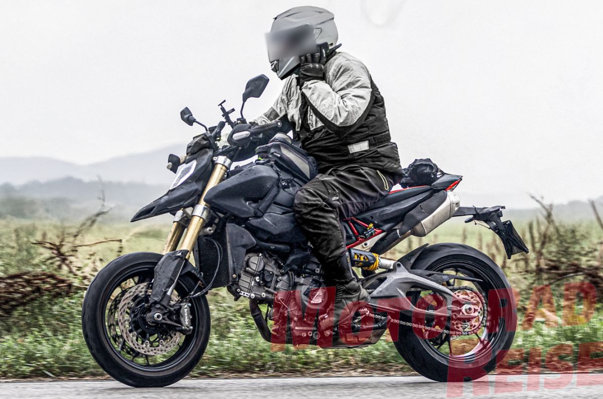 Ducati Hypermotard V2 Spotted Testing side profile shot