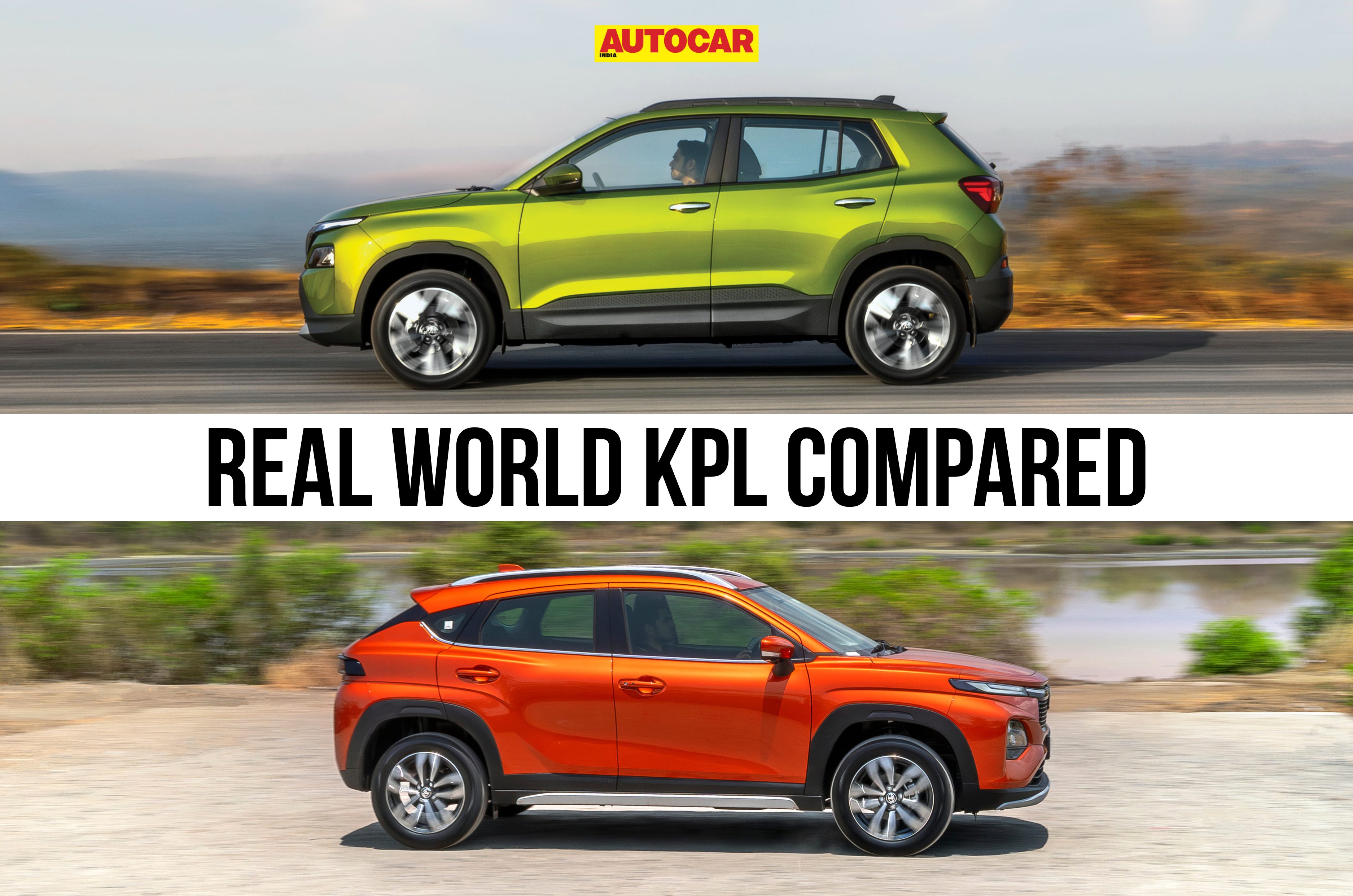 Skoda Kylaq vs Toyota Taisor Turbo real world mileage compared