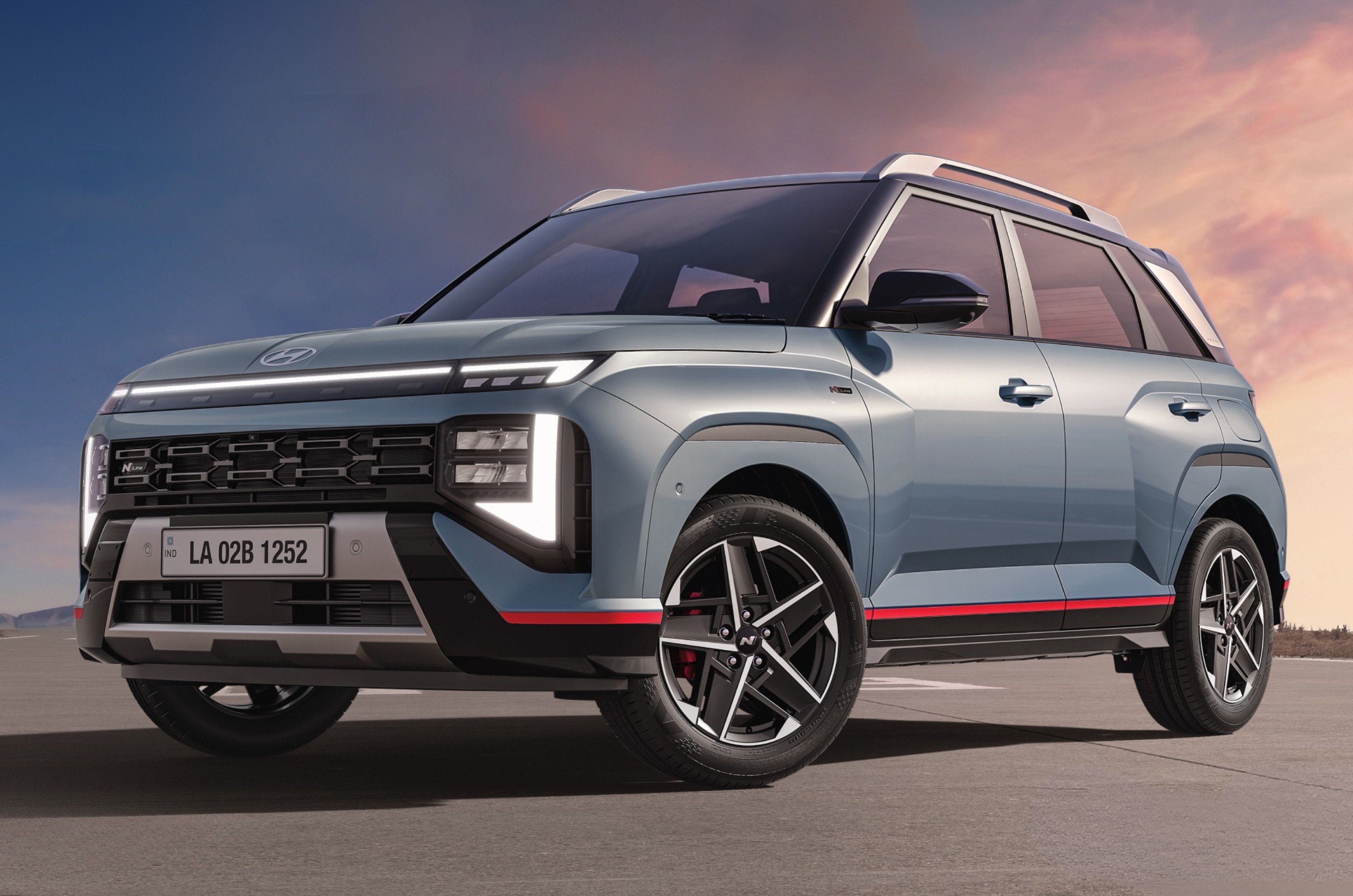 new hyundai venue n line front three quarter new hyundai venue n line in studio