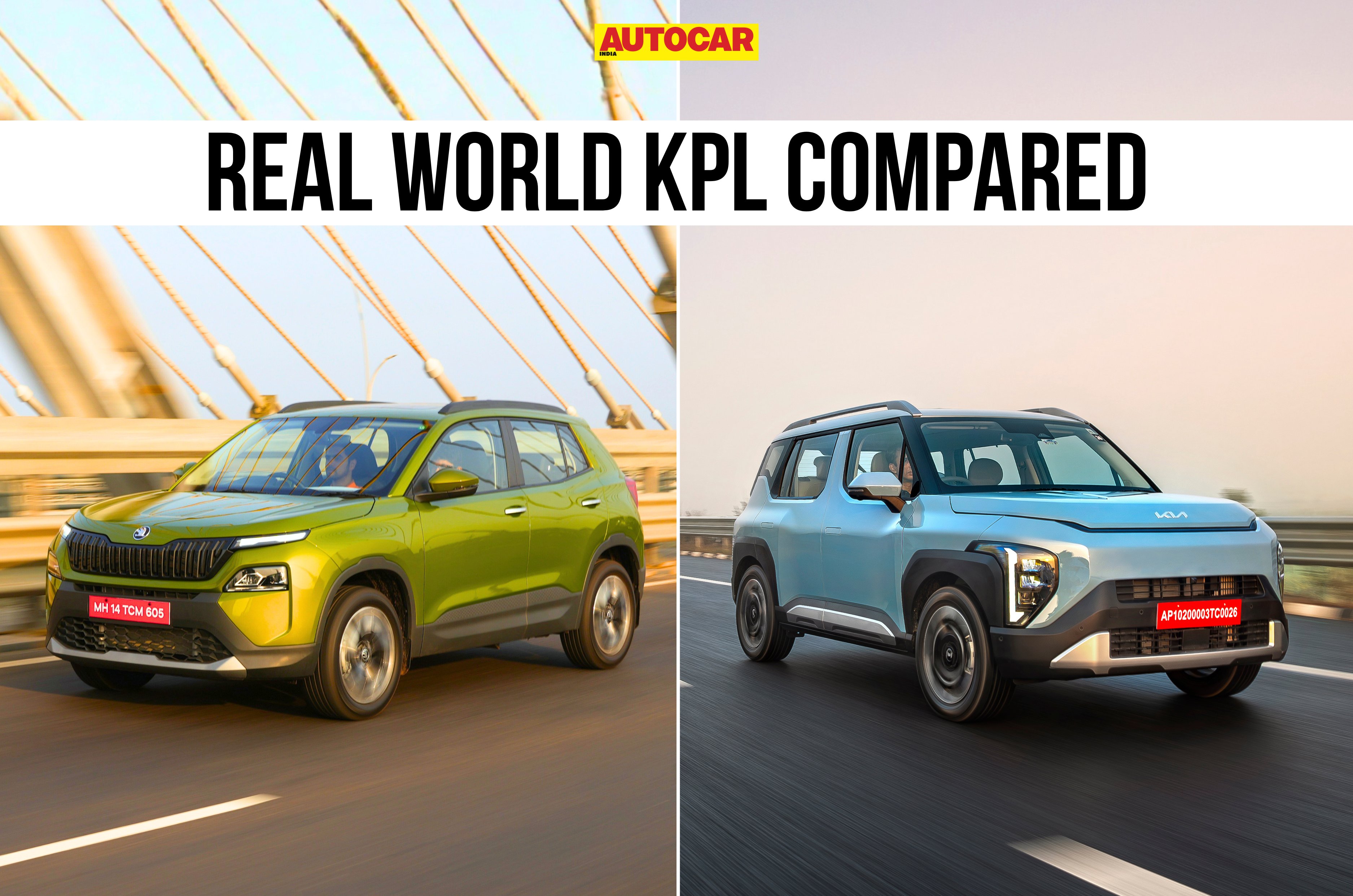 Skoda Kylaq vs Kia Syros real world mileage comparison Skoda Kylaq vs Kia Syros real world mileage comparison