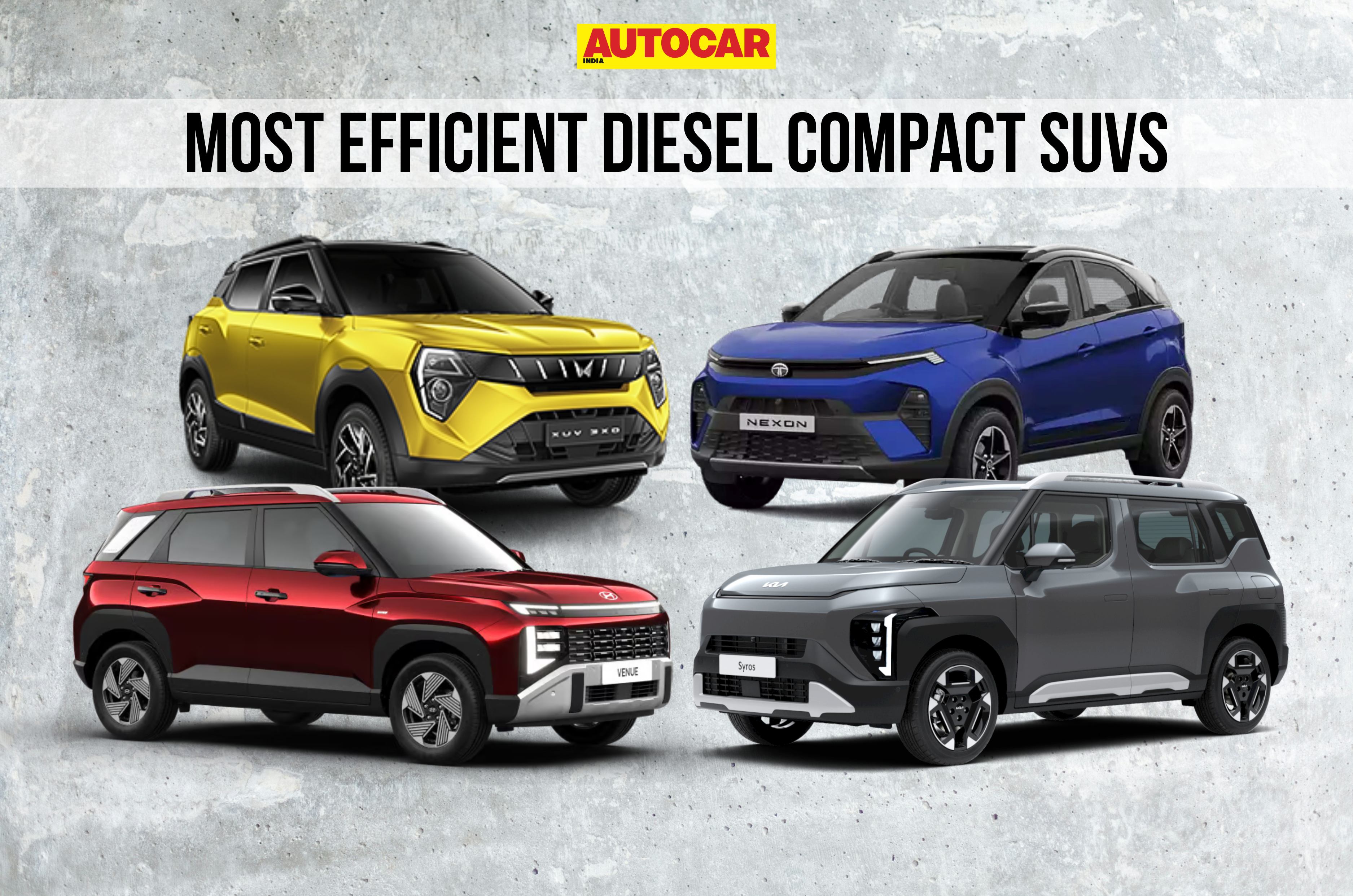 Most efficient diesel compact SUVs in India Most efficient diesel compact SUVs in India
