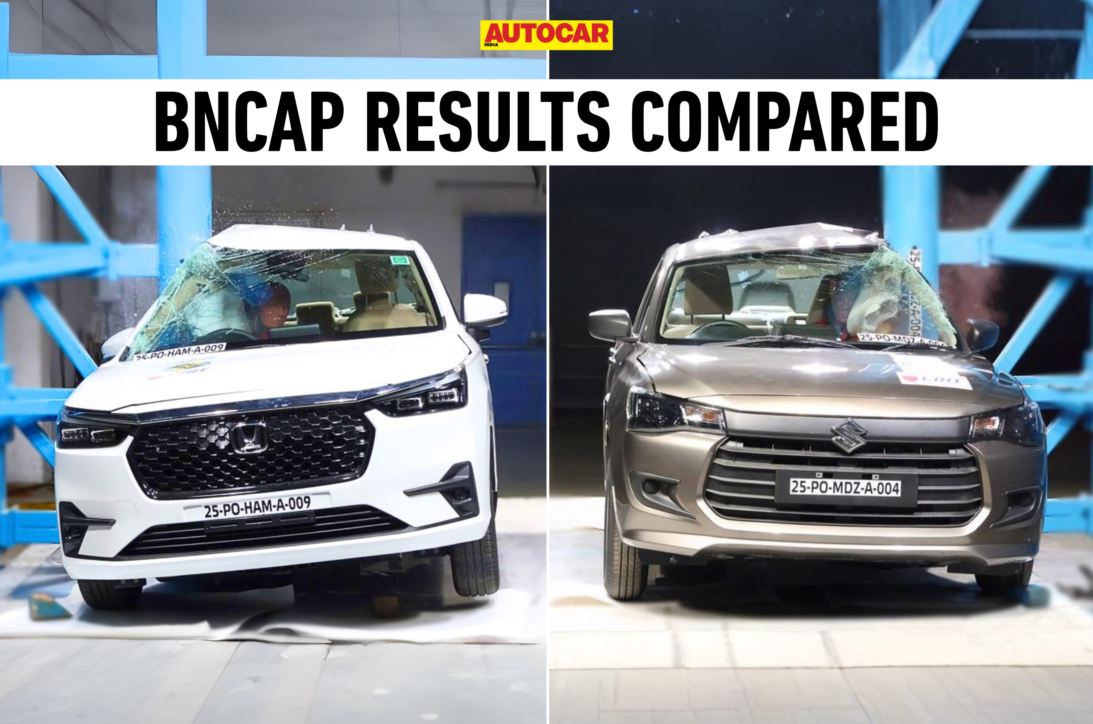Honda Amaze vs Maruti Suzuki Dzire: Bharat NCAP results compared