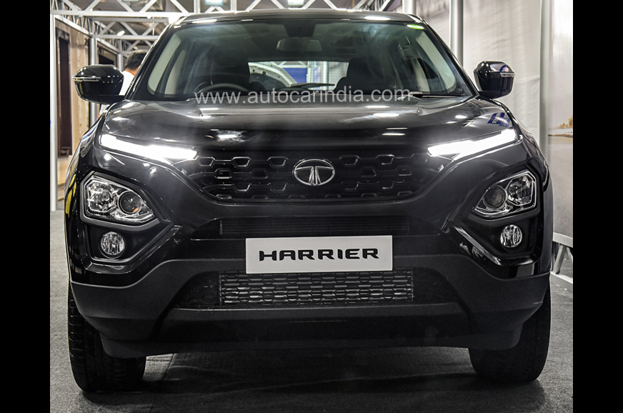 Black Tata Harrier Wallpaper 4k