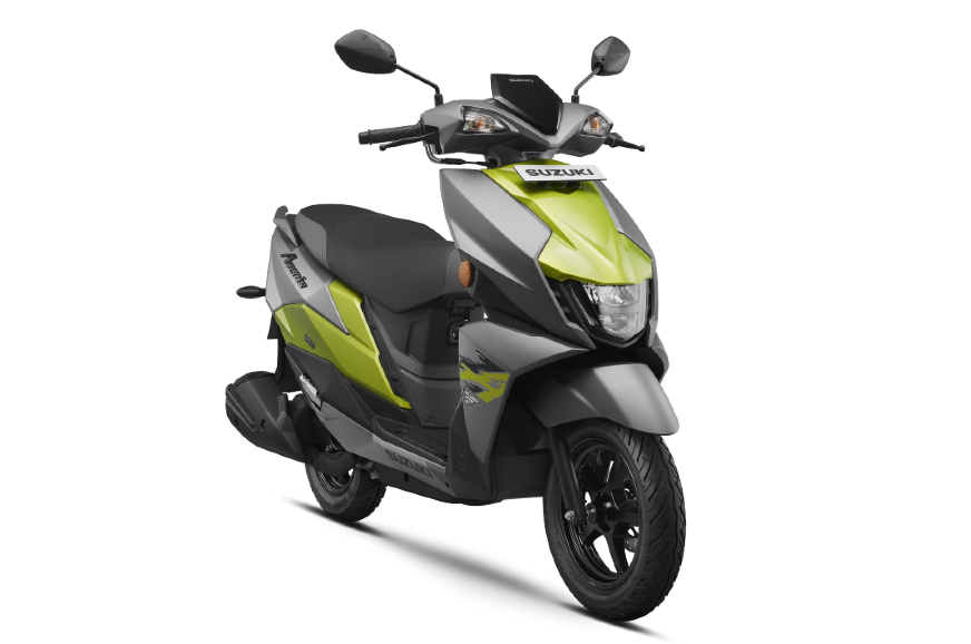 The Suzuki Avenis features a sporty look that loosely resembles the TVS NTorq